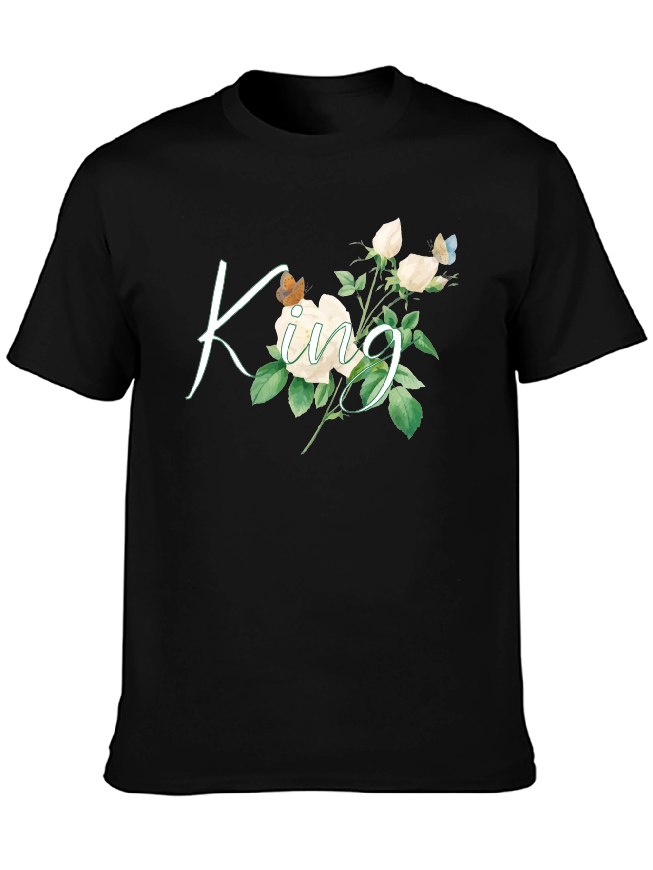 Floral King Graphic Tee - Black