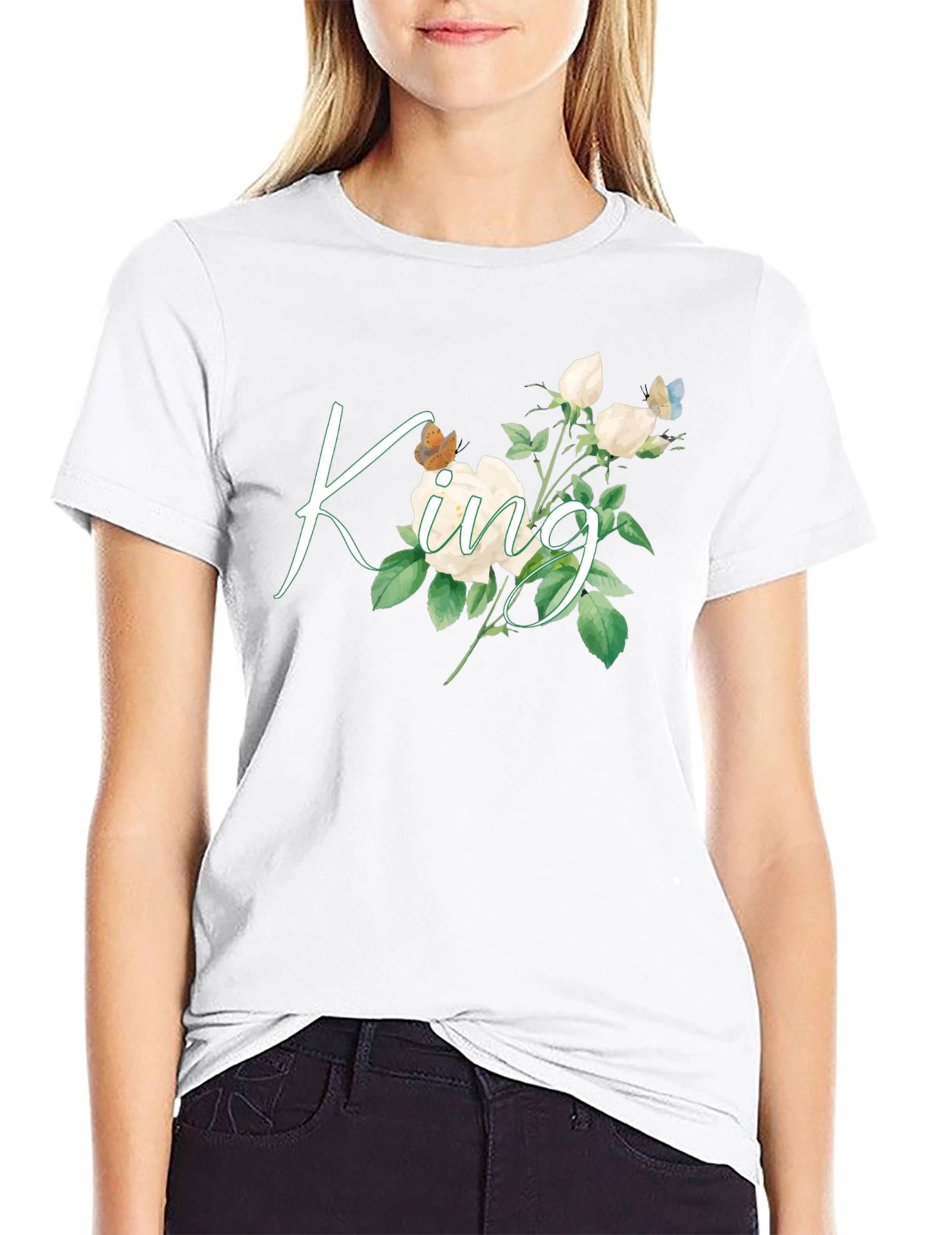 Floral King Graphic Tee - Black
