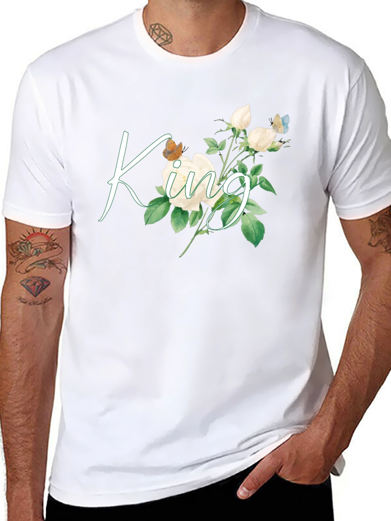Floral King Graphic Tee - Black