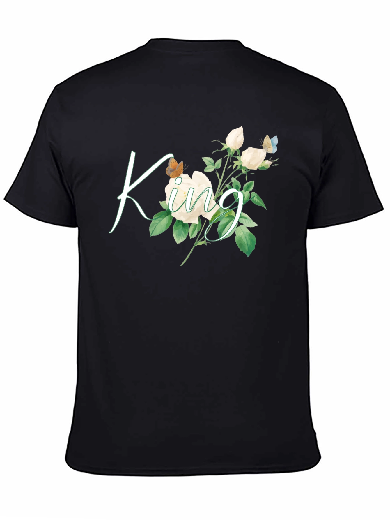 Floral King Graphic Tee - Black