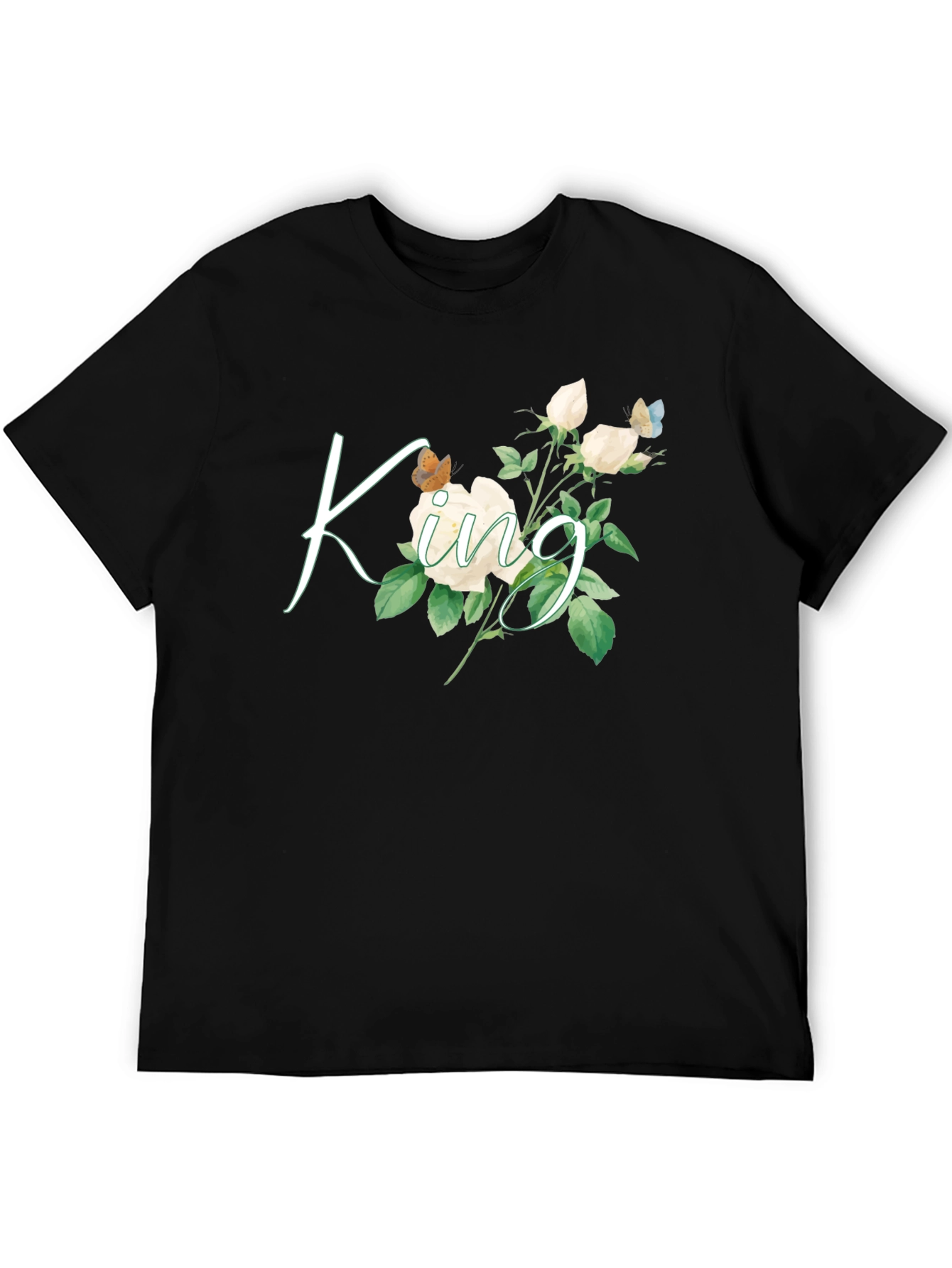 Floral King Graphic Tee - Black