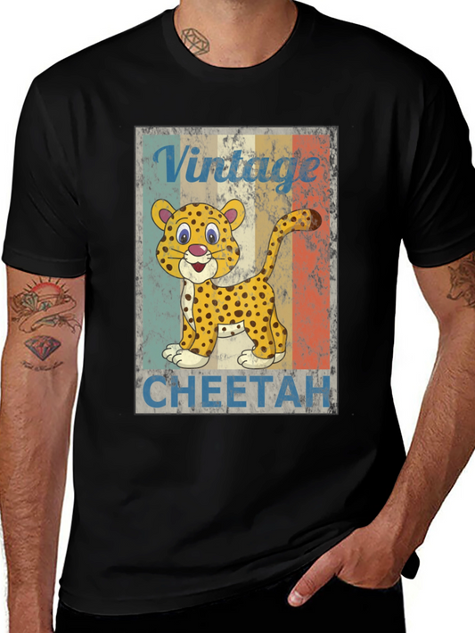 Vintage Cheetah T-Shirt - Retro Animal Tee