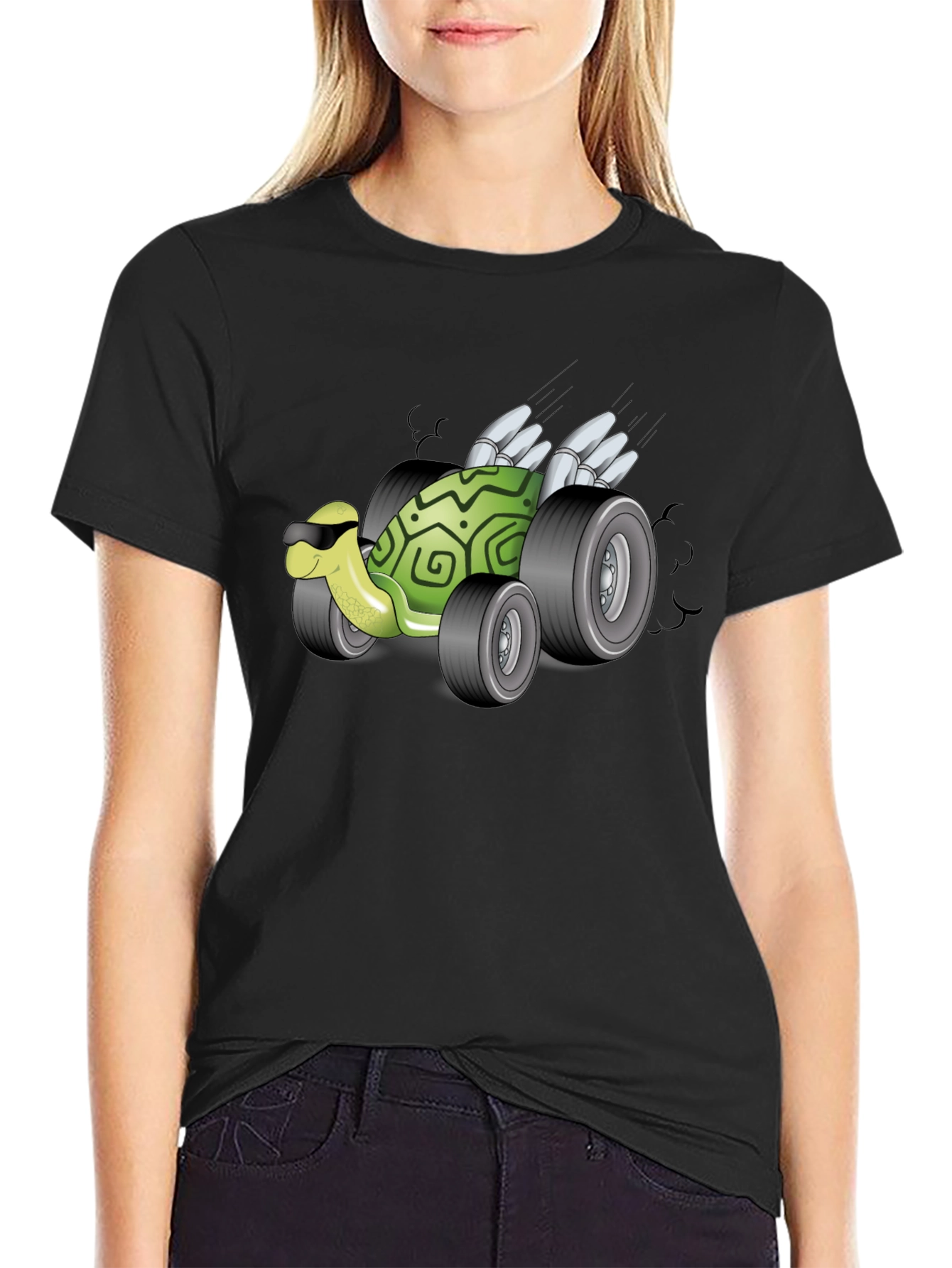 Turtle Racer Black T-Shirt