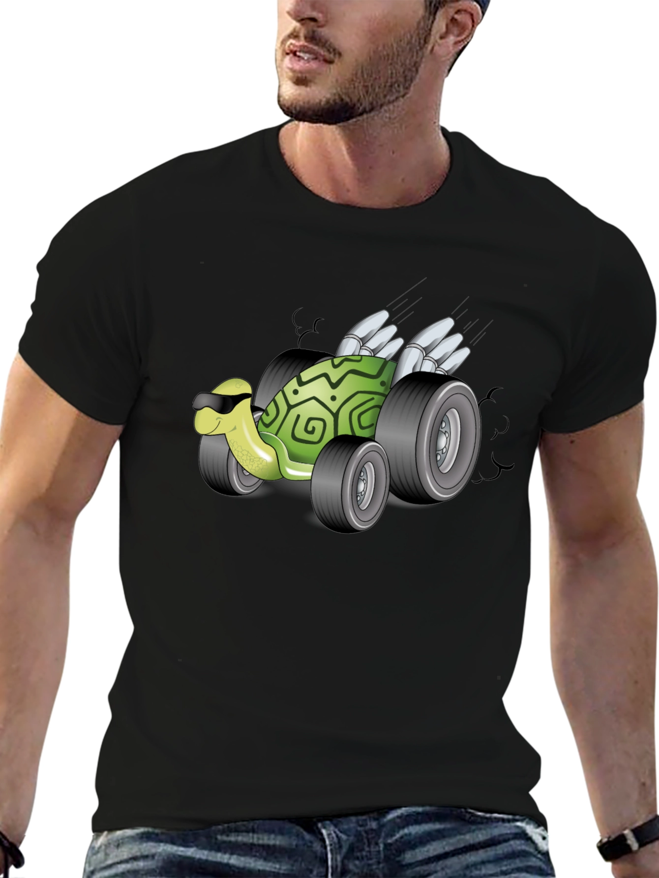 Turtle Racer Black T-Shirt