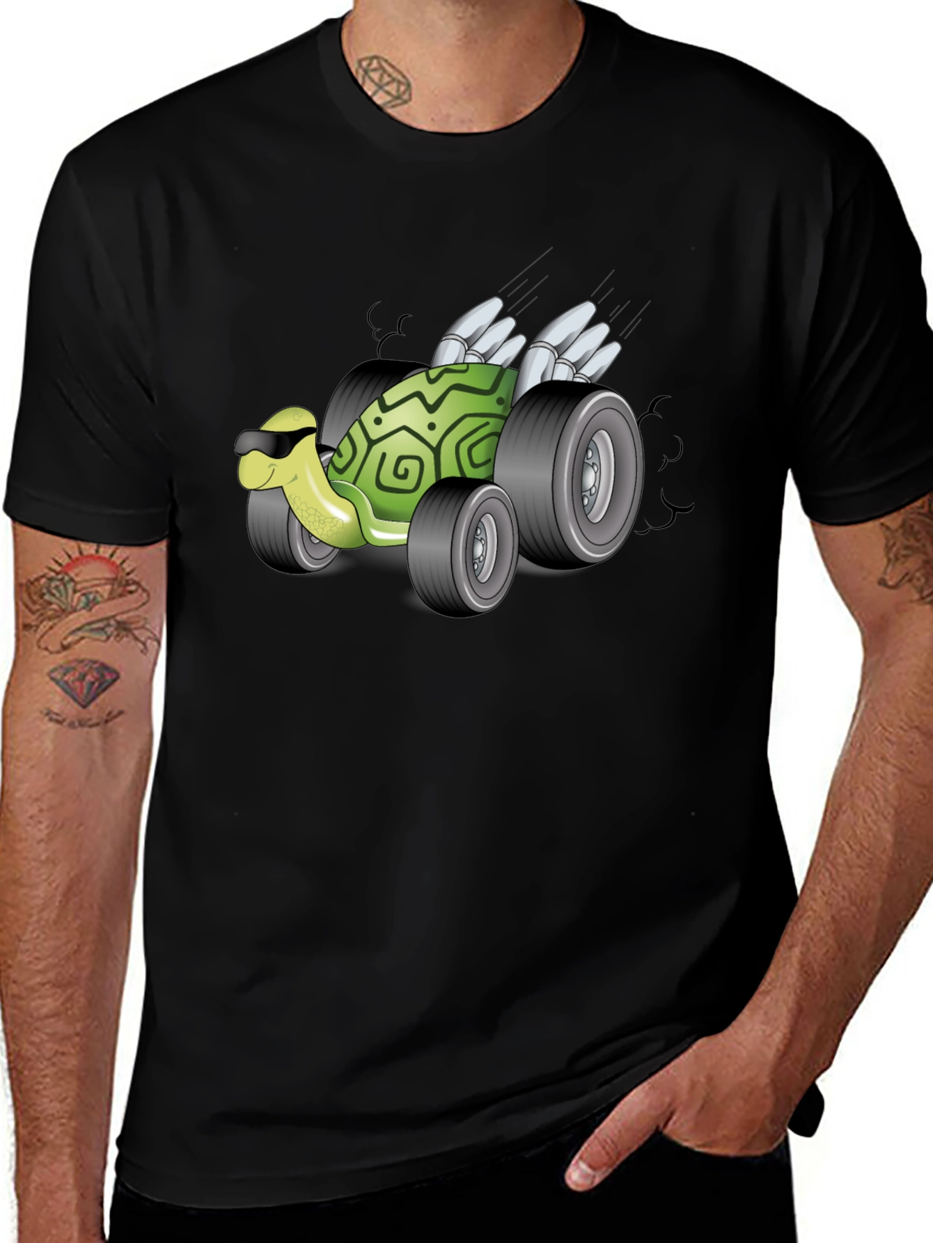 Turtle Racer Black T-Shirt