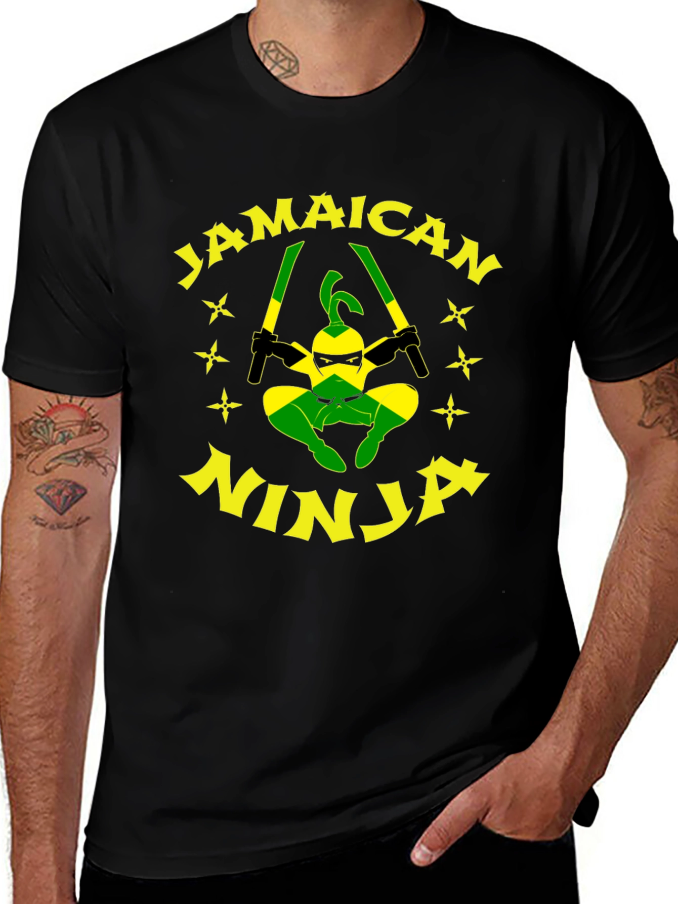 Jamaican Ninja T-Shirt - Funny Graphic Tee