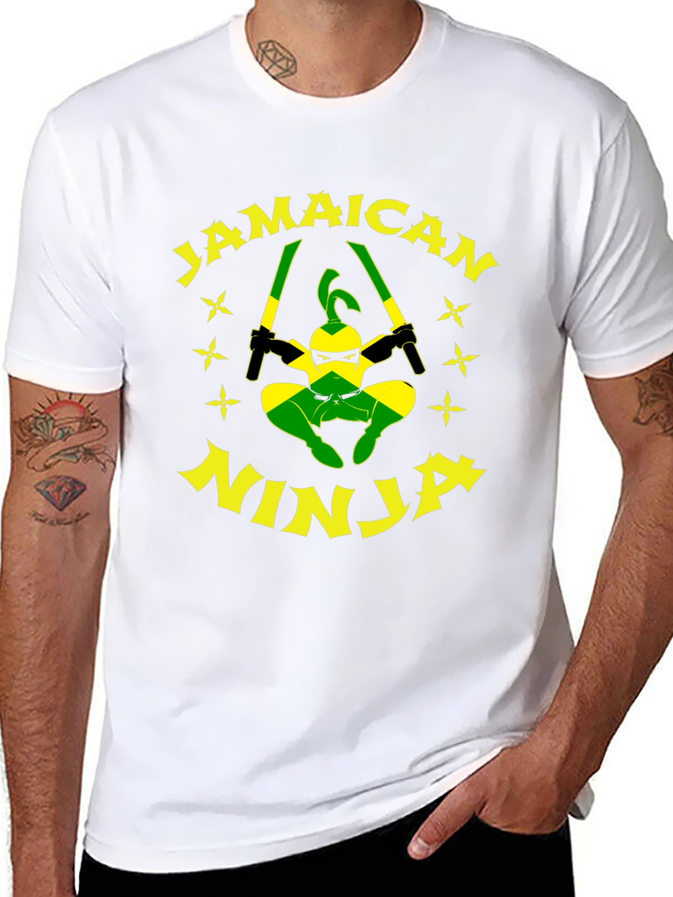 Jamaican Ninja T-Shirt - Funny Graphic Tee