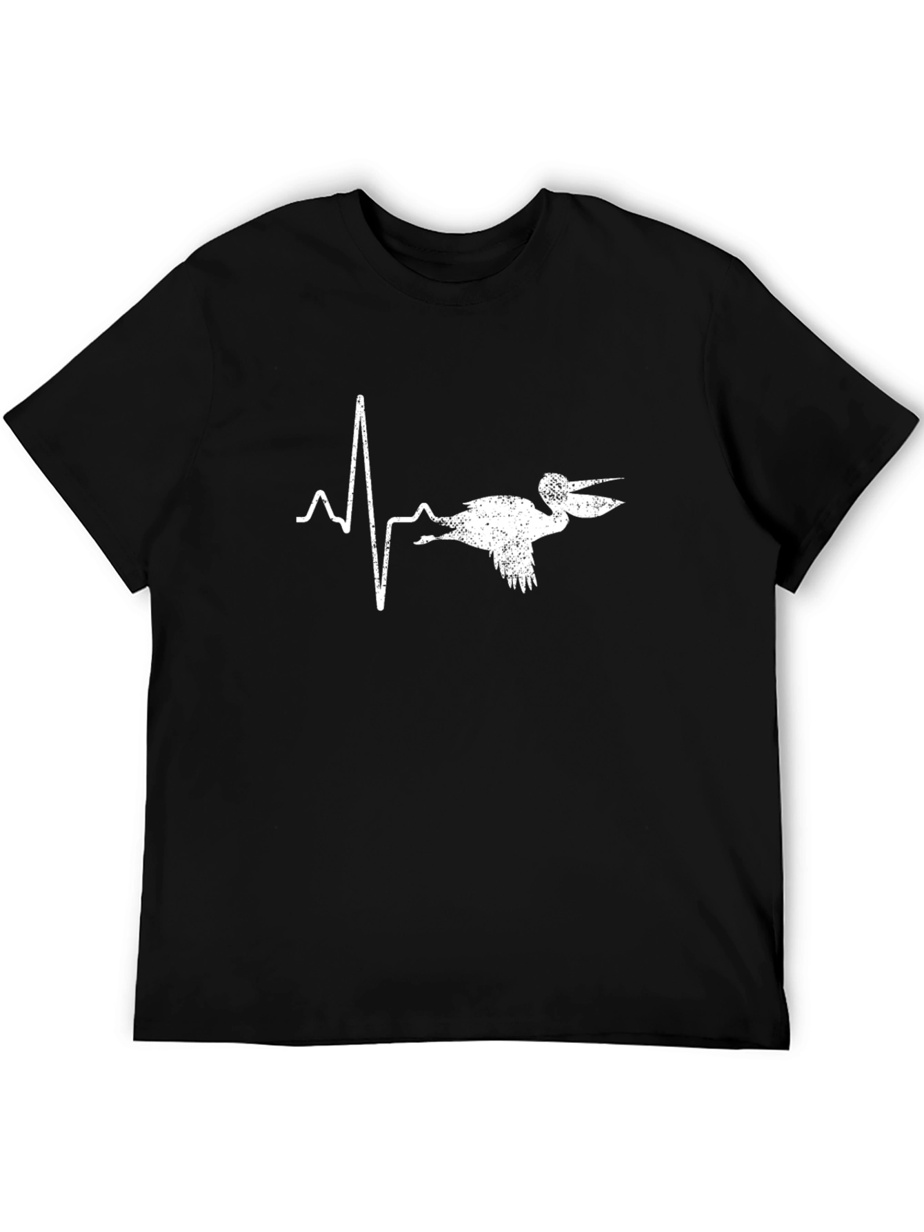Pelican Heartbeat Graphic Tee - Black Cotton T-Shirt