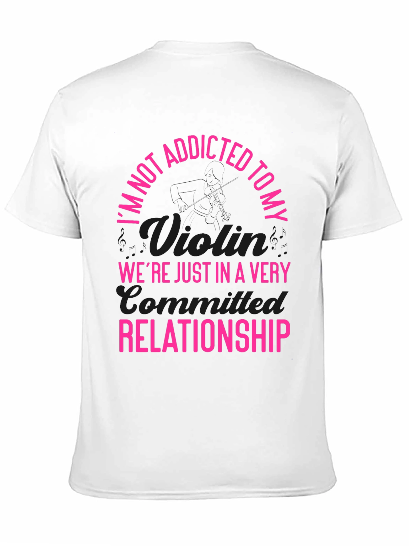 Addicted to My Violin T-Shirt - Pink Text