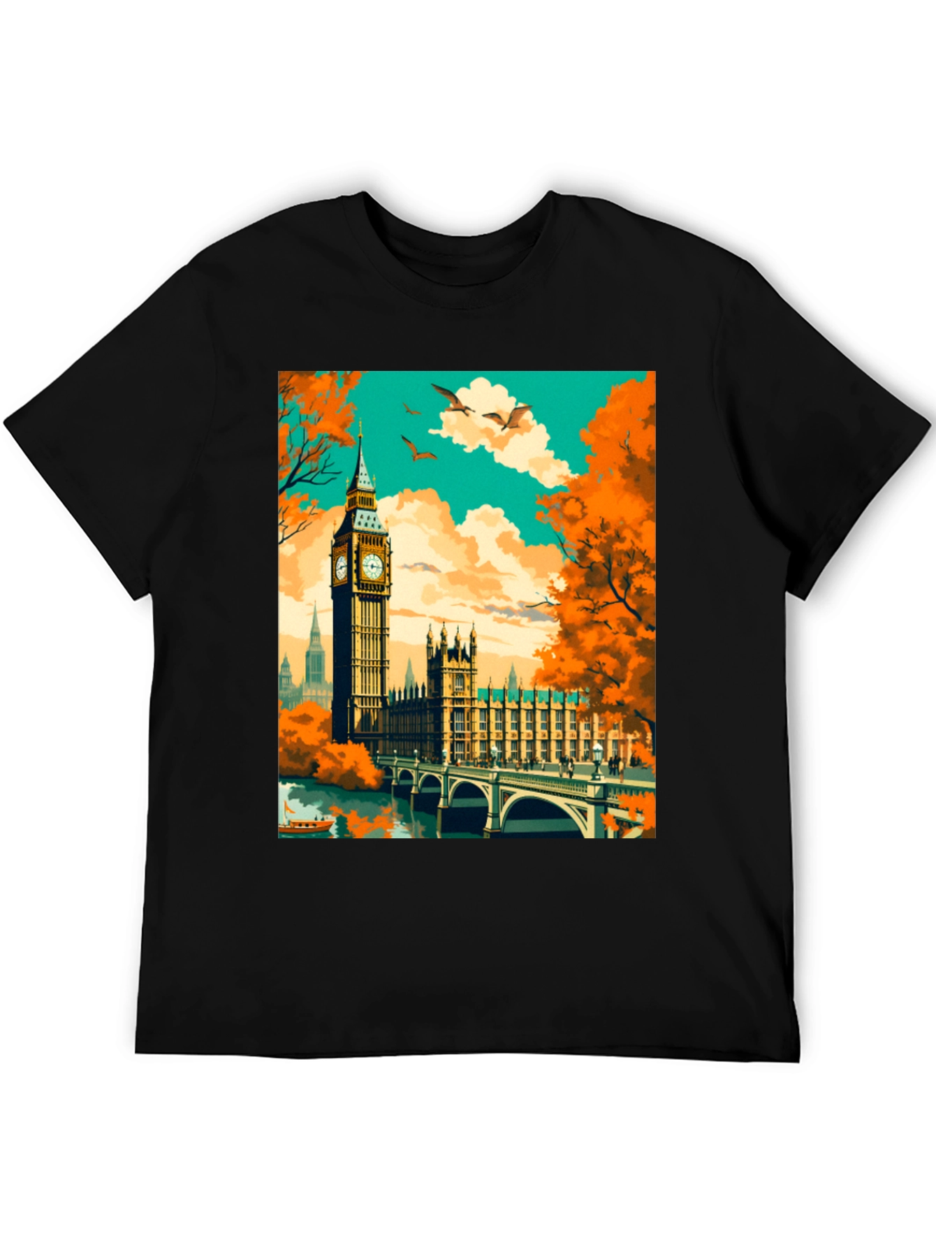 London Landmark Graphic Tee - Stylish Cityscape Shirt