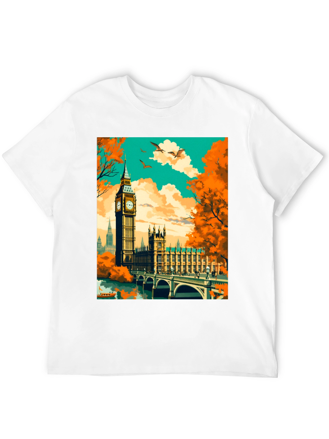 London Landmark Graphic Tee - Stylish Cityscape Shirt