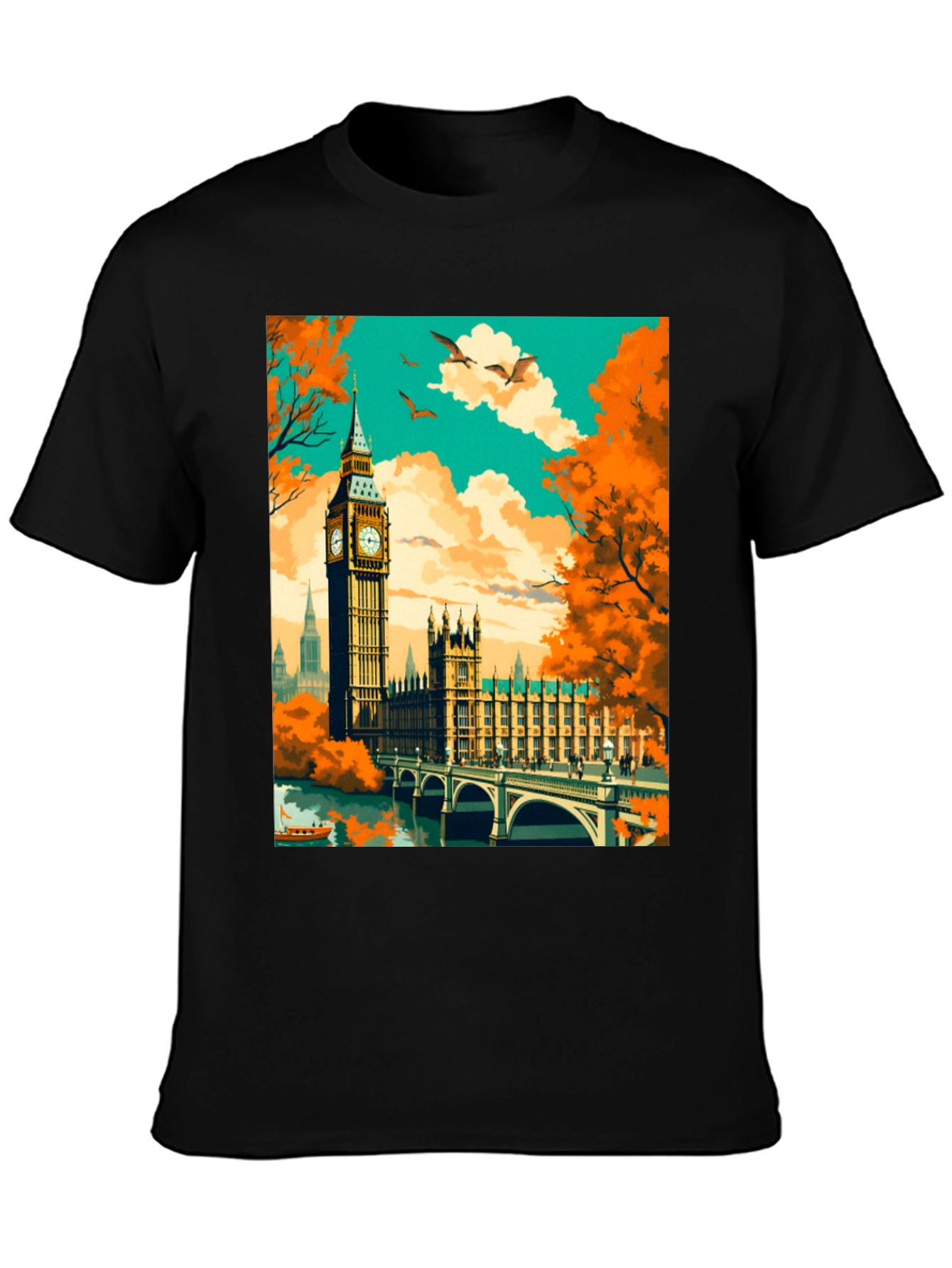London Landmark Graphic Tee - Stylish Cityscape Shirt