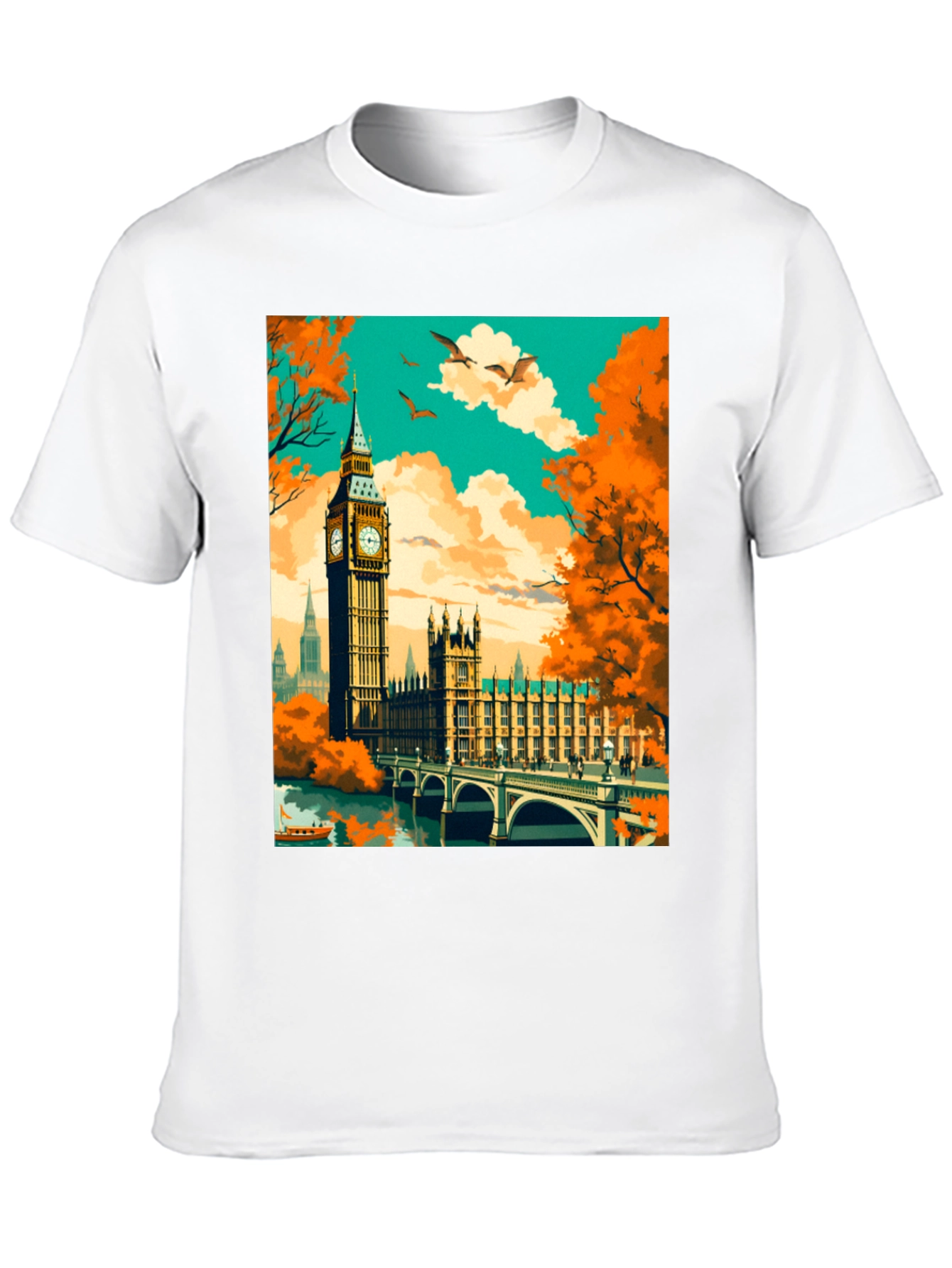 London Landmark Graphic Tee - Stylish Cityscape Shirt