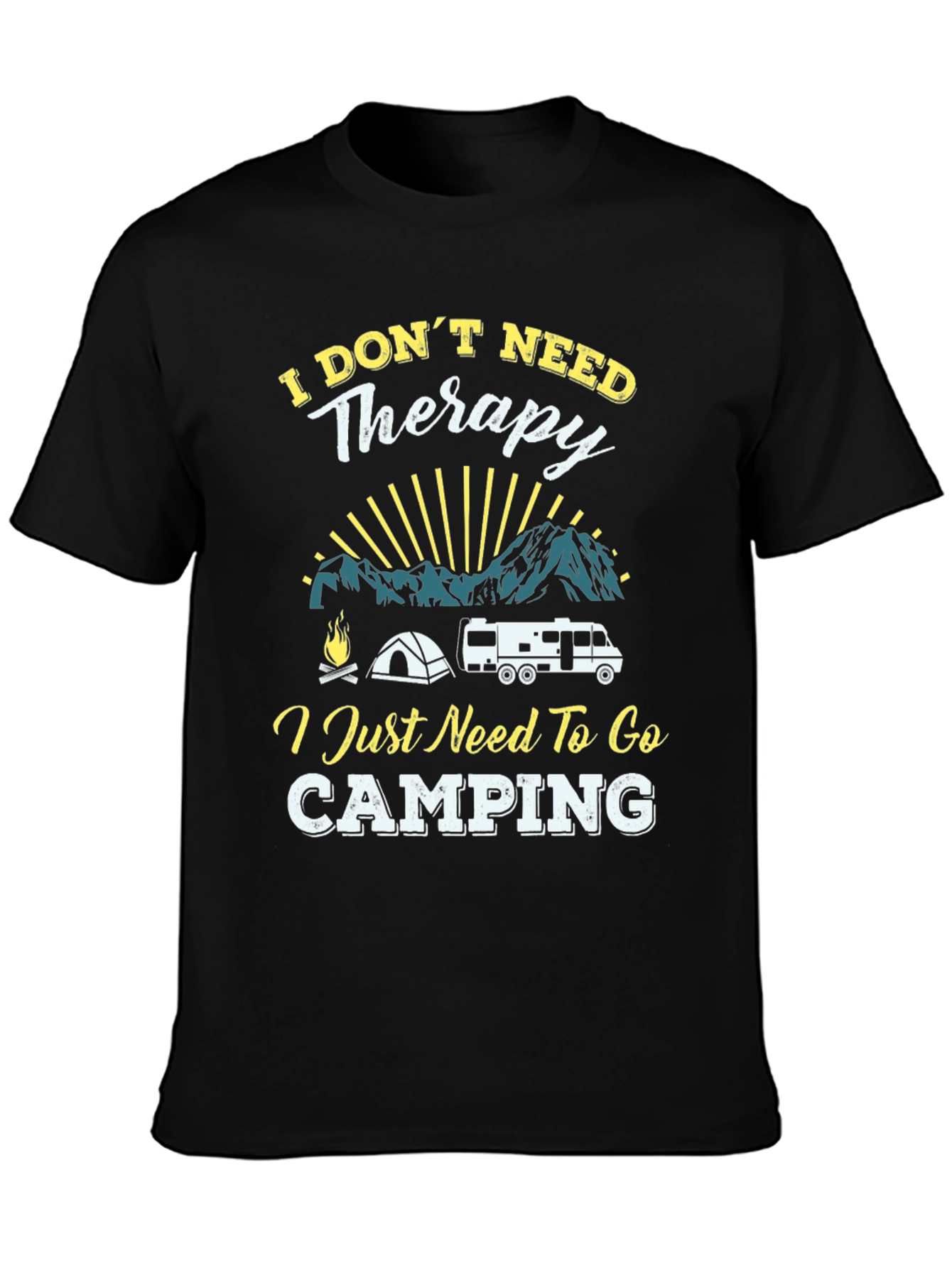 Camping Therapy T-Shirt - Adventure Awaits