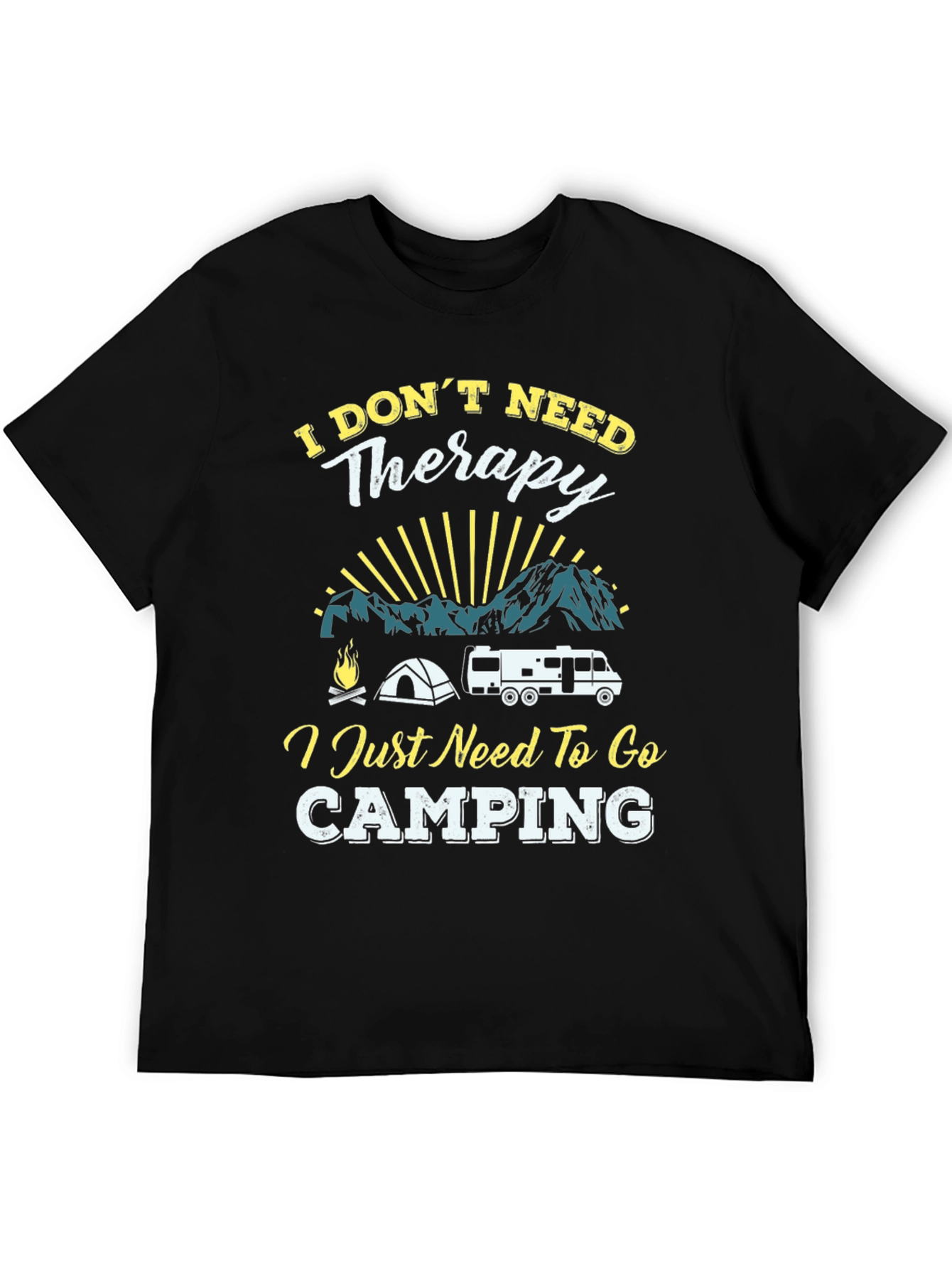 Camping Therapy T-Shirt - Adventure Awaits