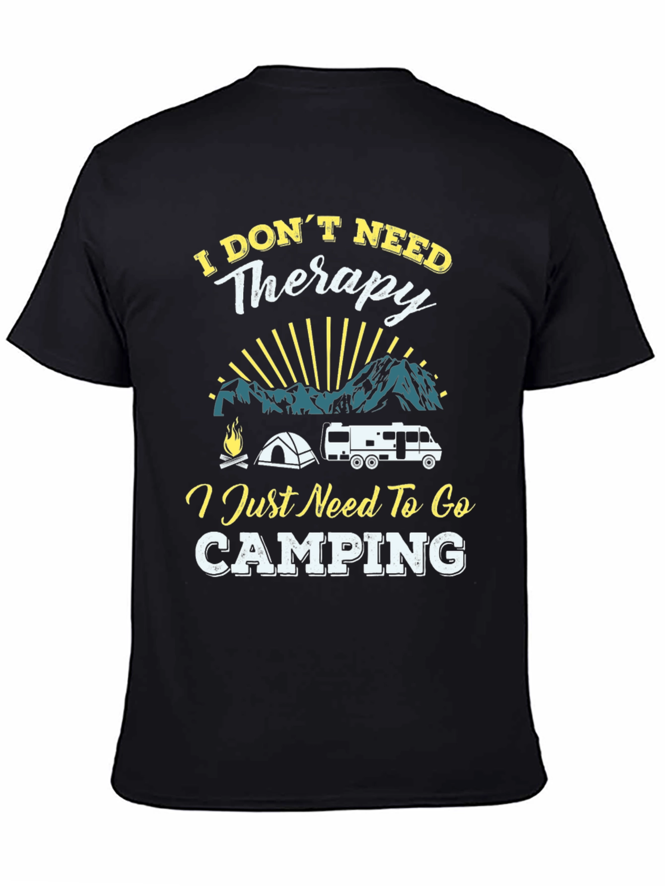 Camping Therapy T-Shirt - Adventure Awaits