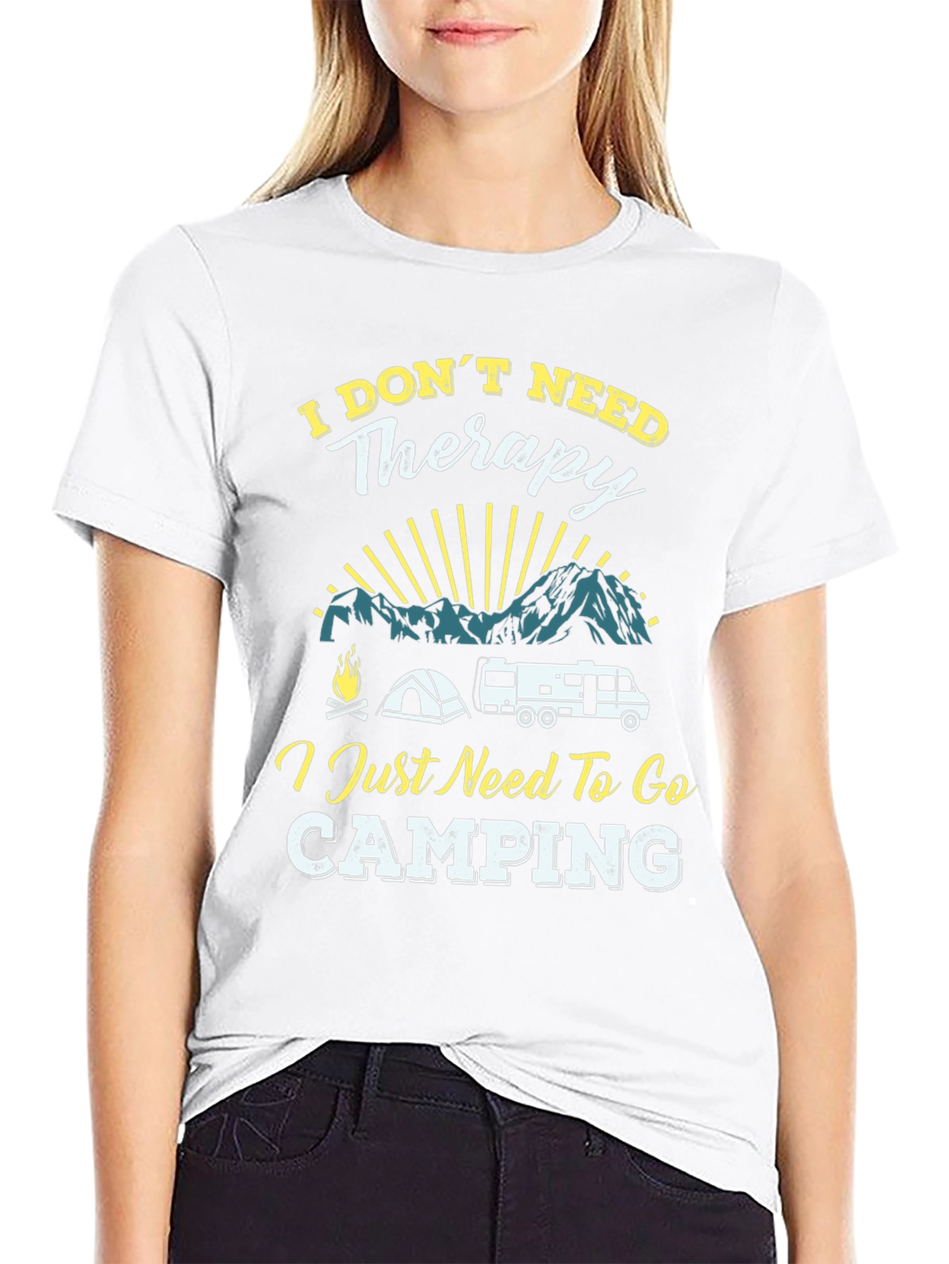 Camping Therapy T-Shirt - Adventure Awaits