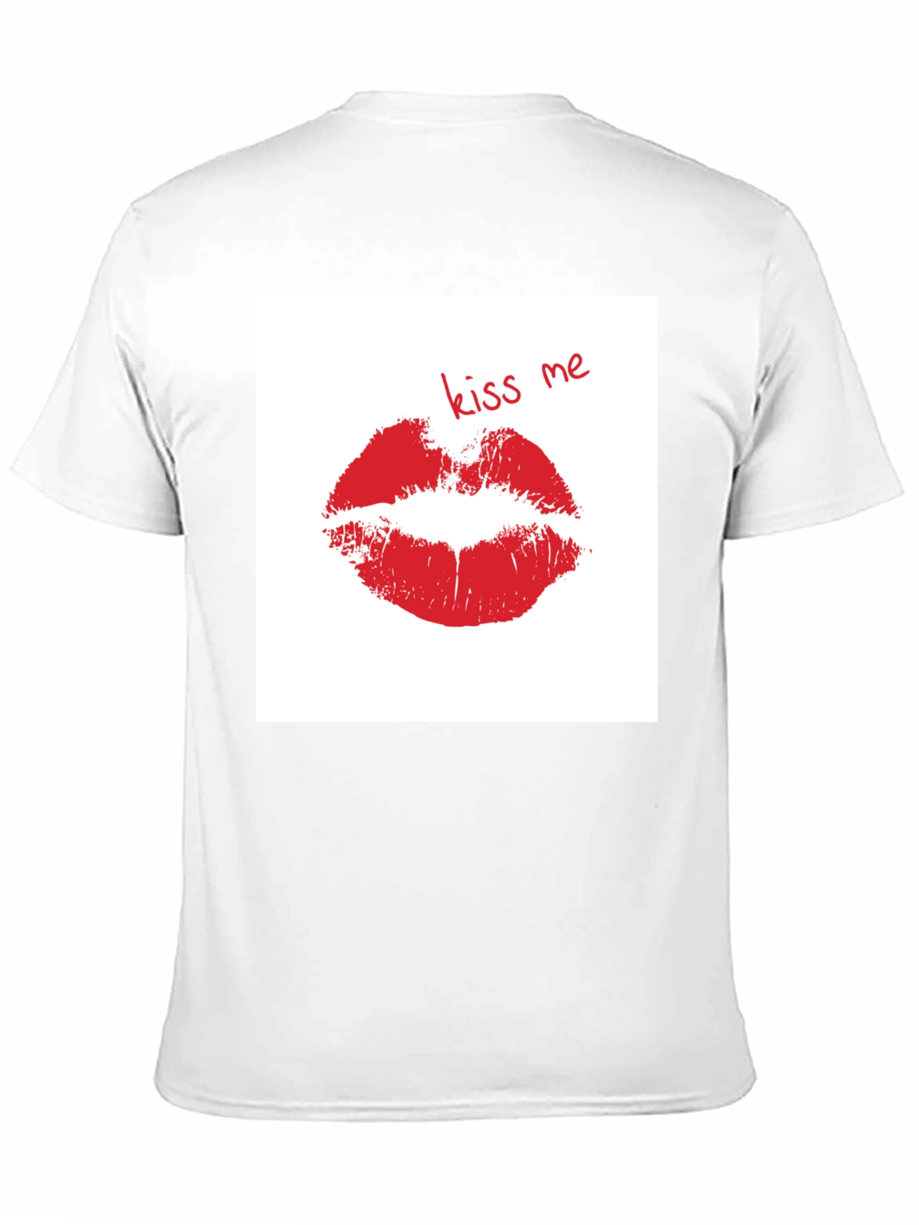 Kiss Me Lips Graphic Black T-Shirt