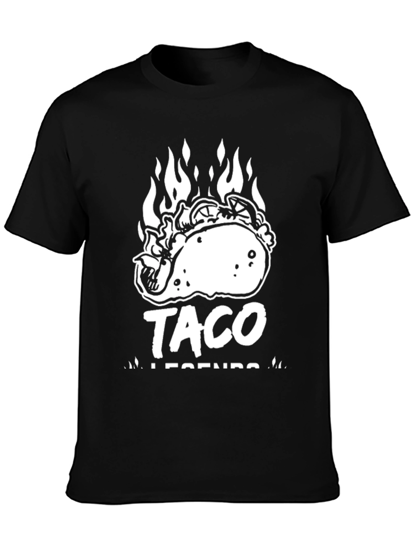 Taco Legends Graphic Tee - Black Cotton T-Shirt
