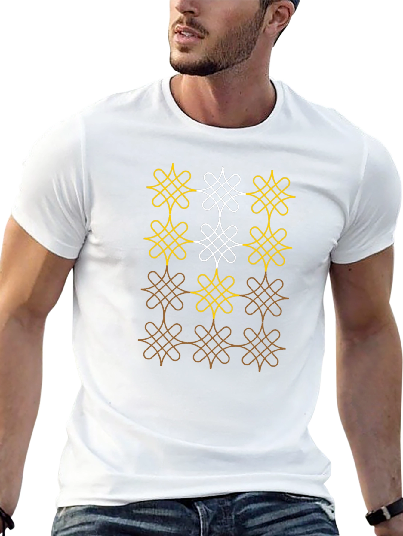 Patterned T-Shirt - Abstract Design