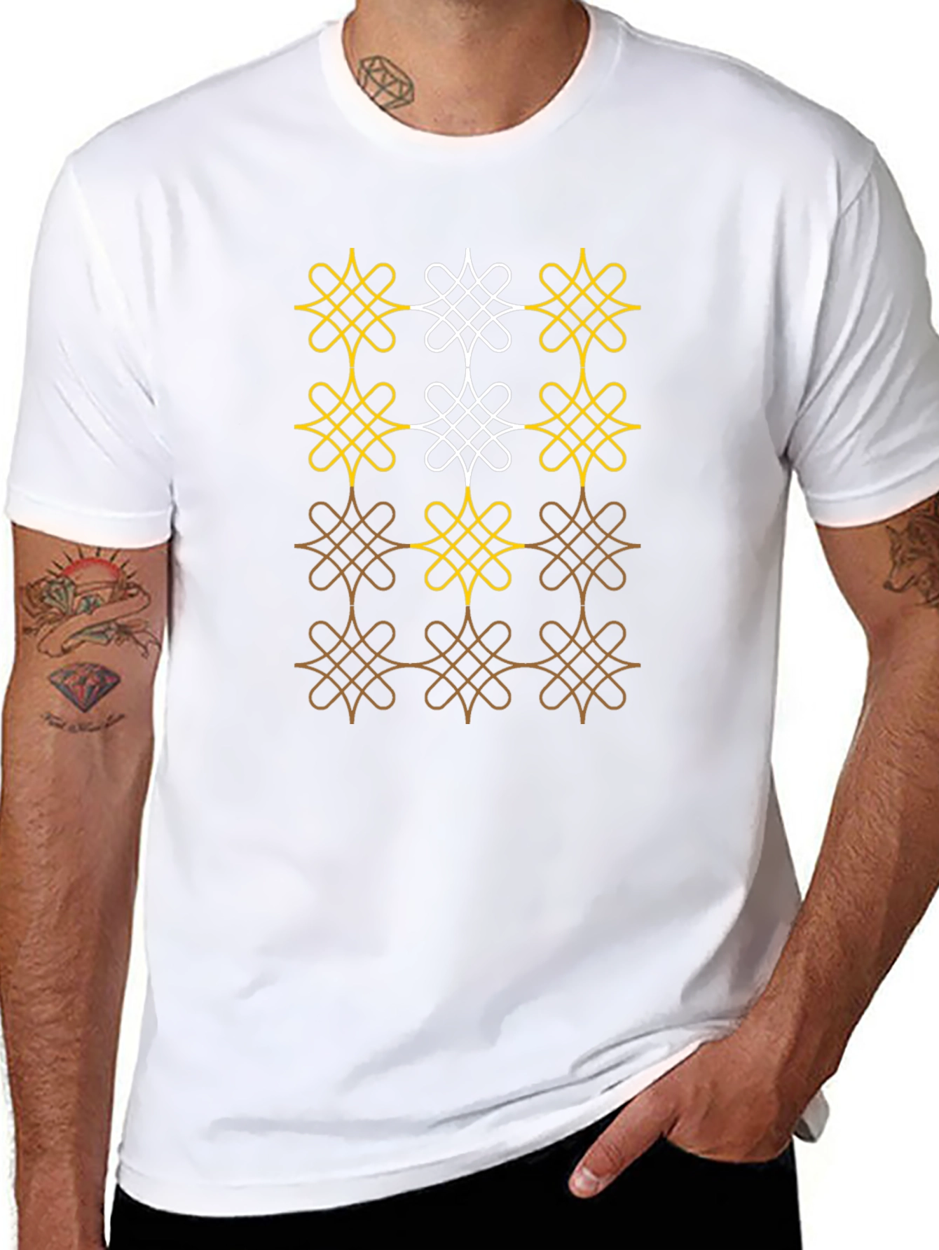 Patterned T-Shirt - Abstract Design