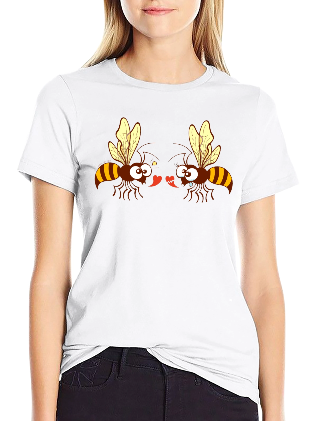 Bee Mine Graphic Tee - Black Cotton T-Shirt