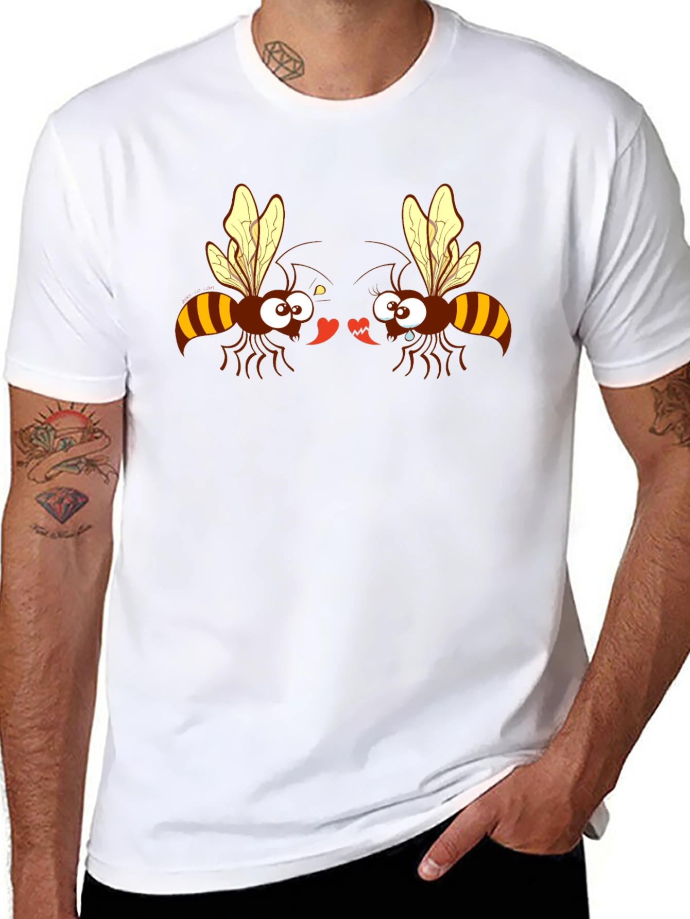 Bee Mine Graphic Tee - Black Cotton T-Shirt