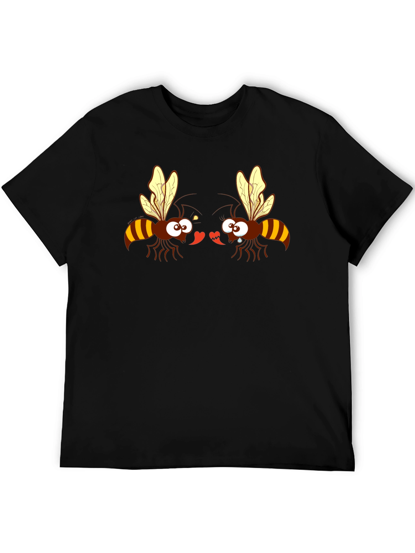 Bee Mine Graphic Tee - Black Cotton T-Shirt