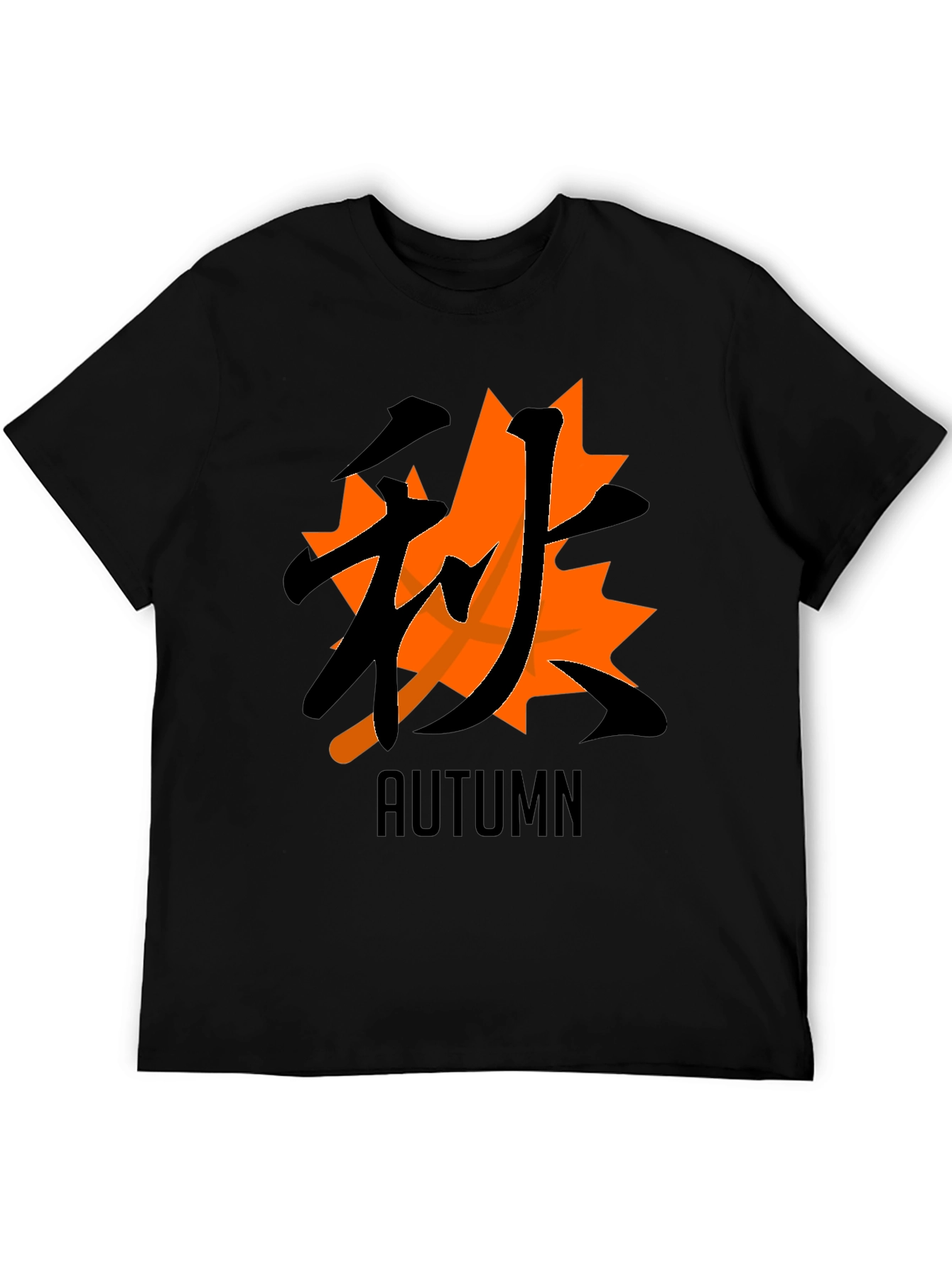 Autumn Kanji Graphic Tee - Black