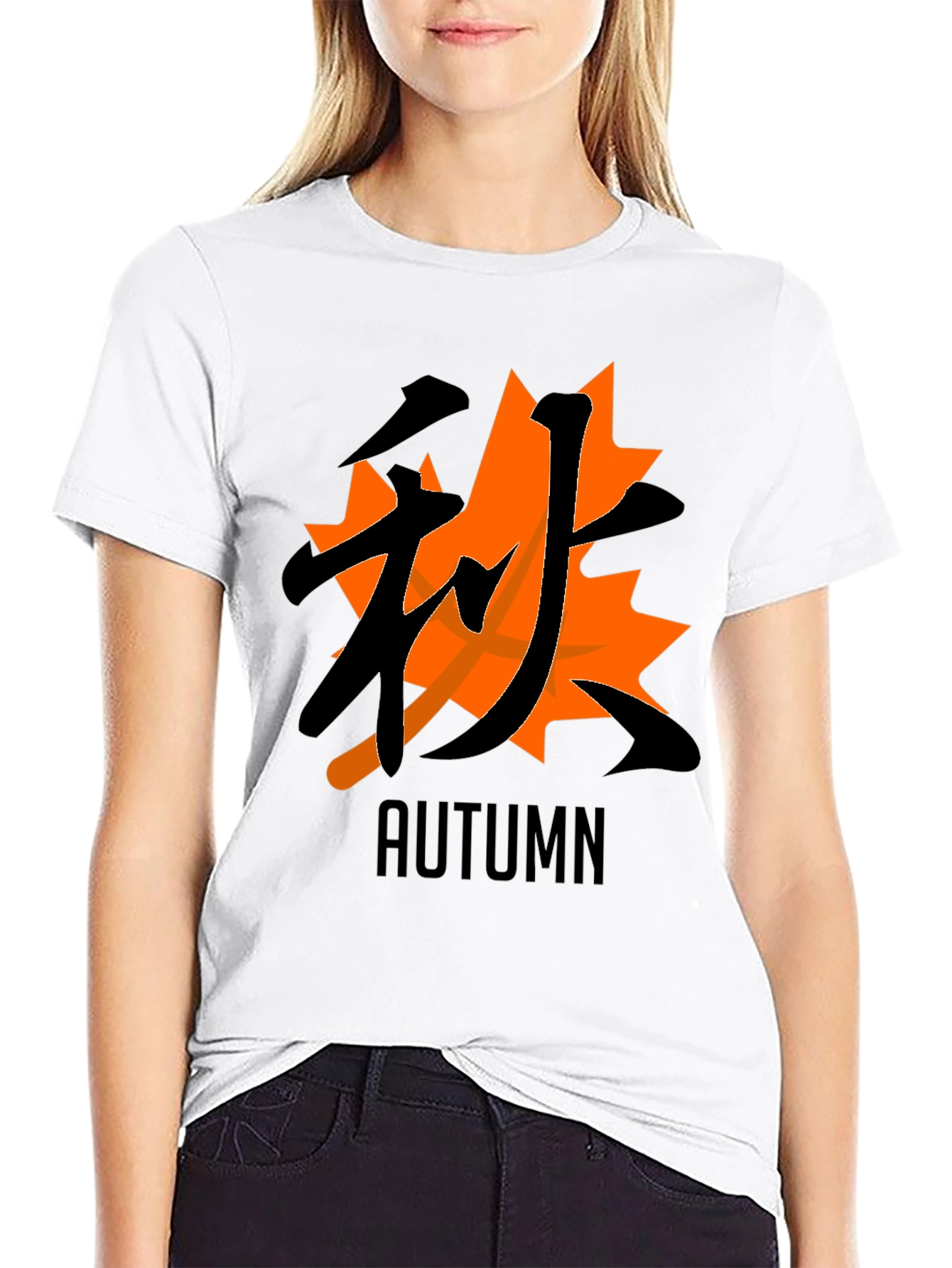 Autumn Kanji Graphic Tee - Black