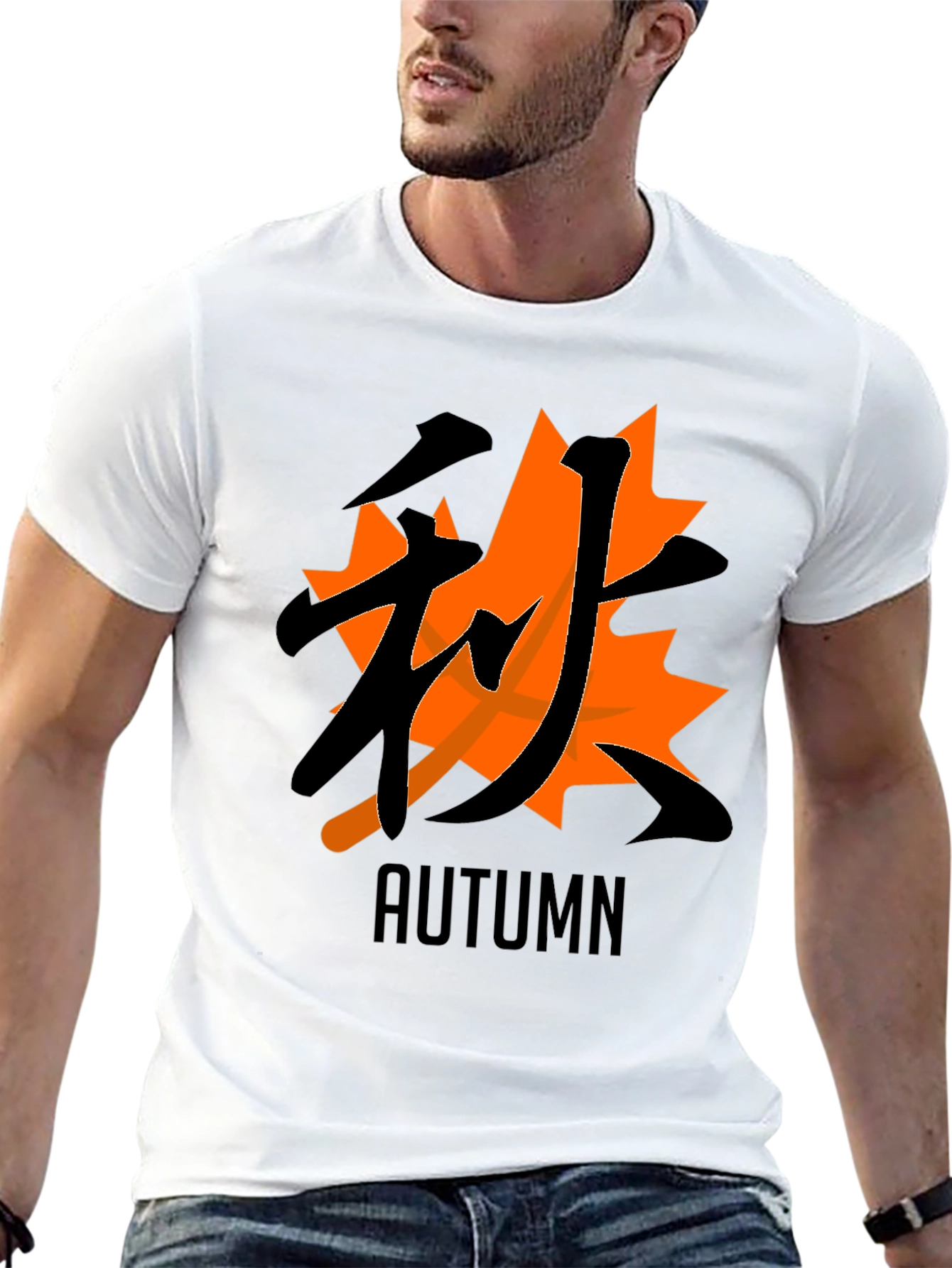 Autumn Kanji Graphic Tee - Black