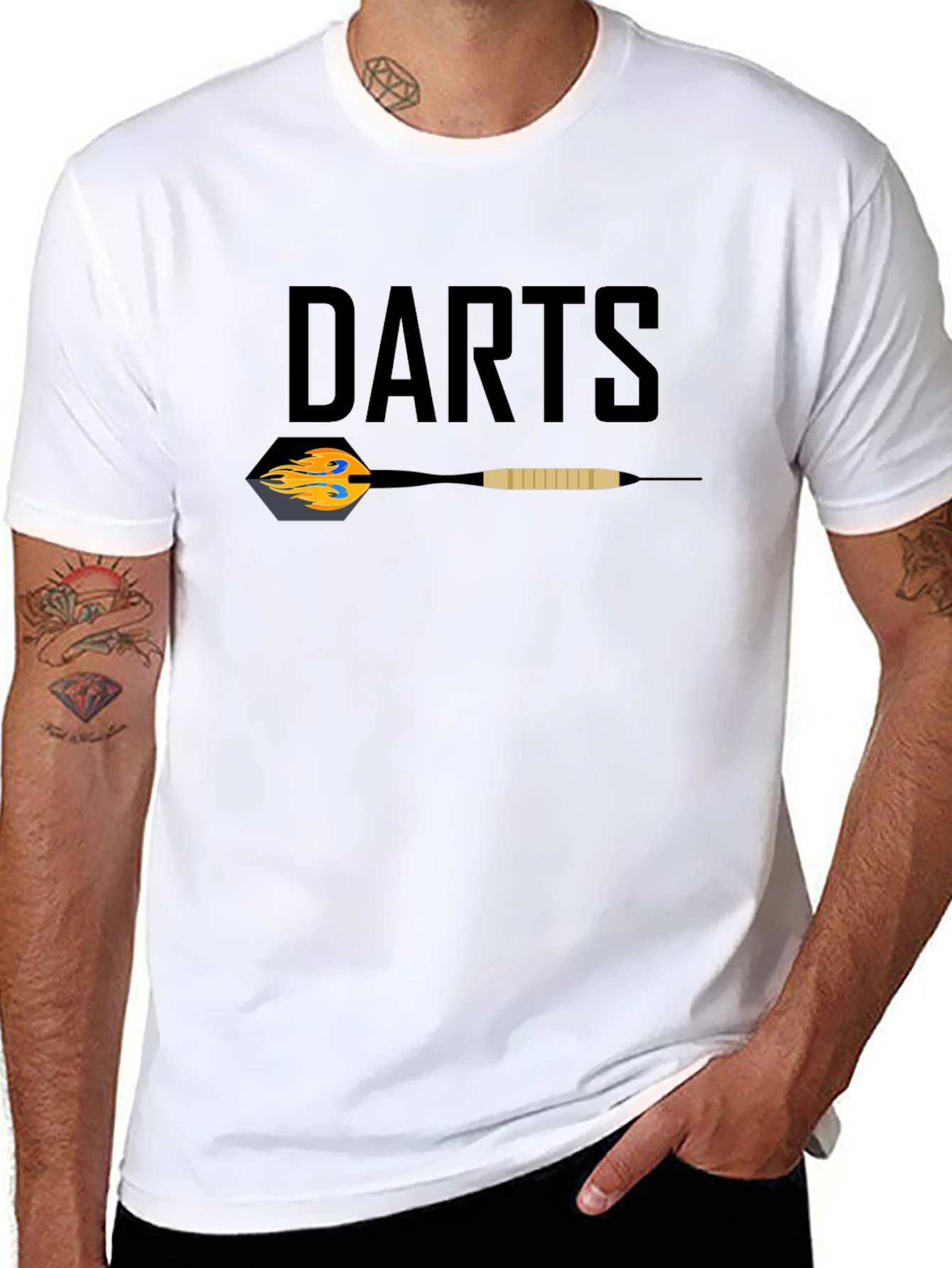 Darts Graphic T-Shirt - Black