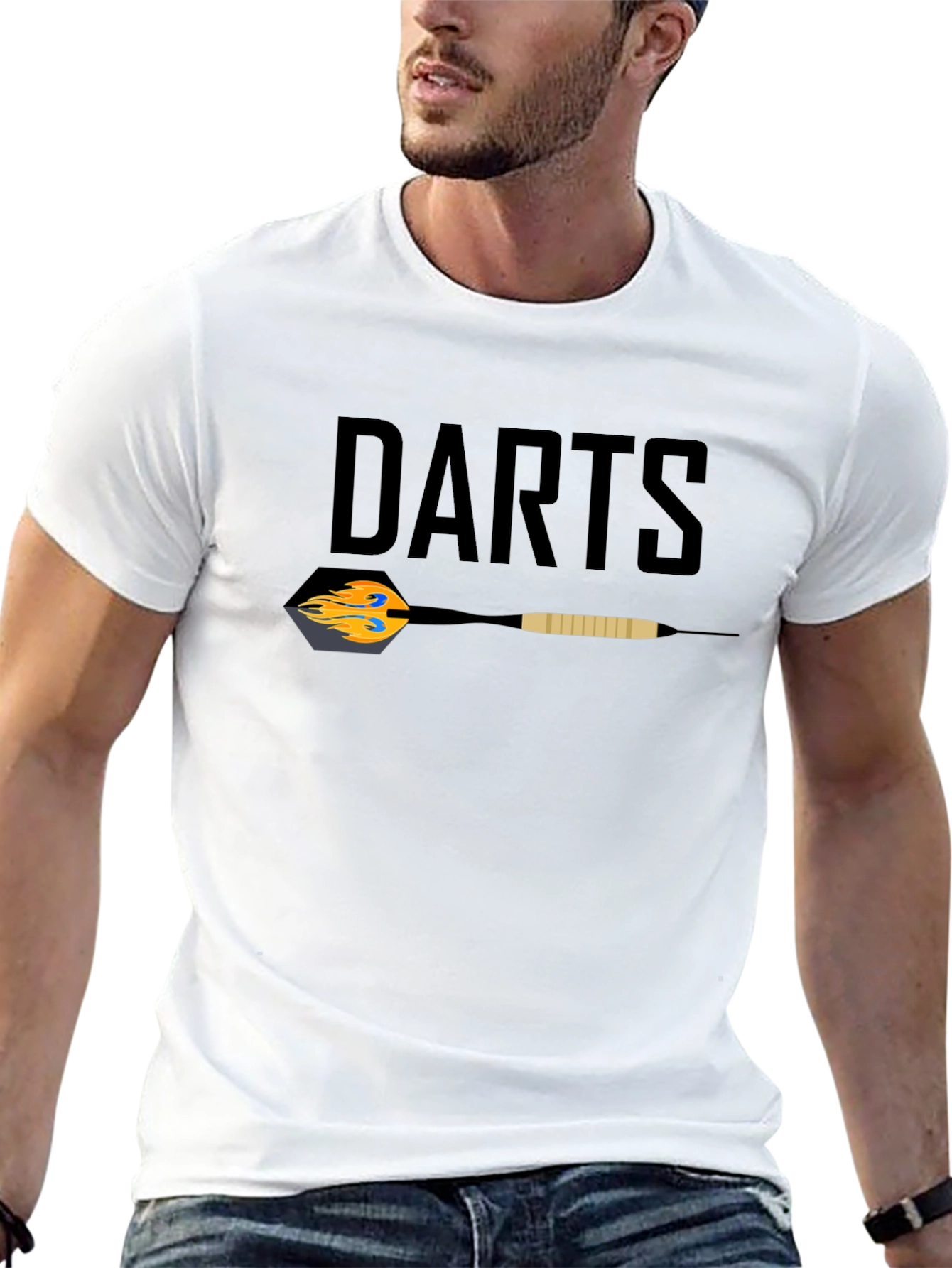 Darts Graphic T-Shirt - Black
