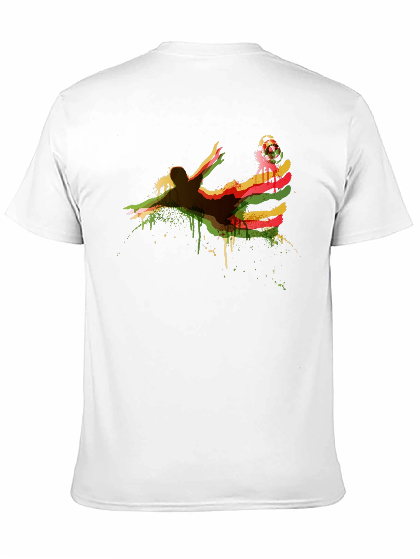Soccer Kick Graphic Tee - Black Cotton Blend Shirt