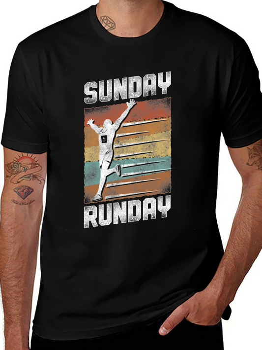 Sunday Runday Graphic Tee - Mens Black T-Shirt