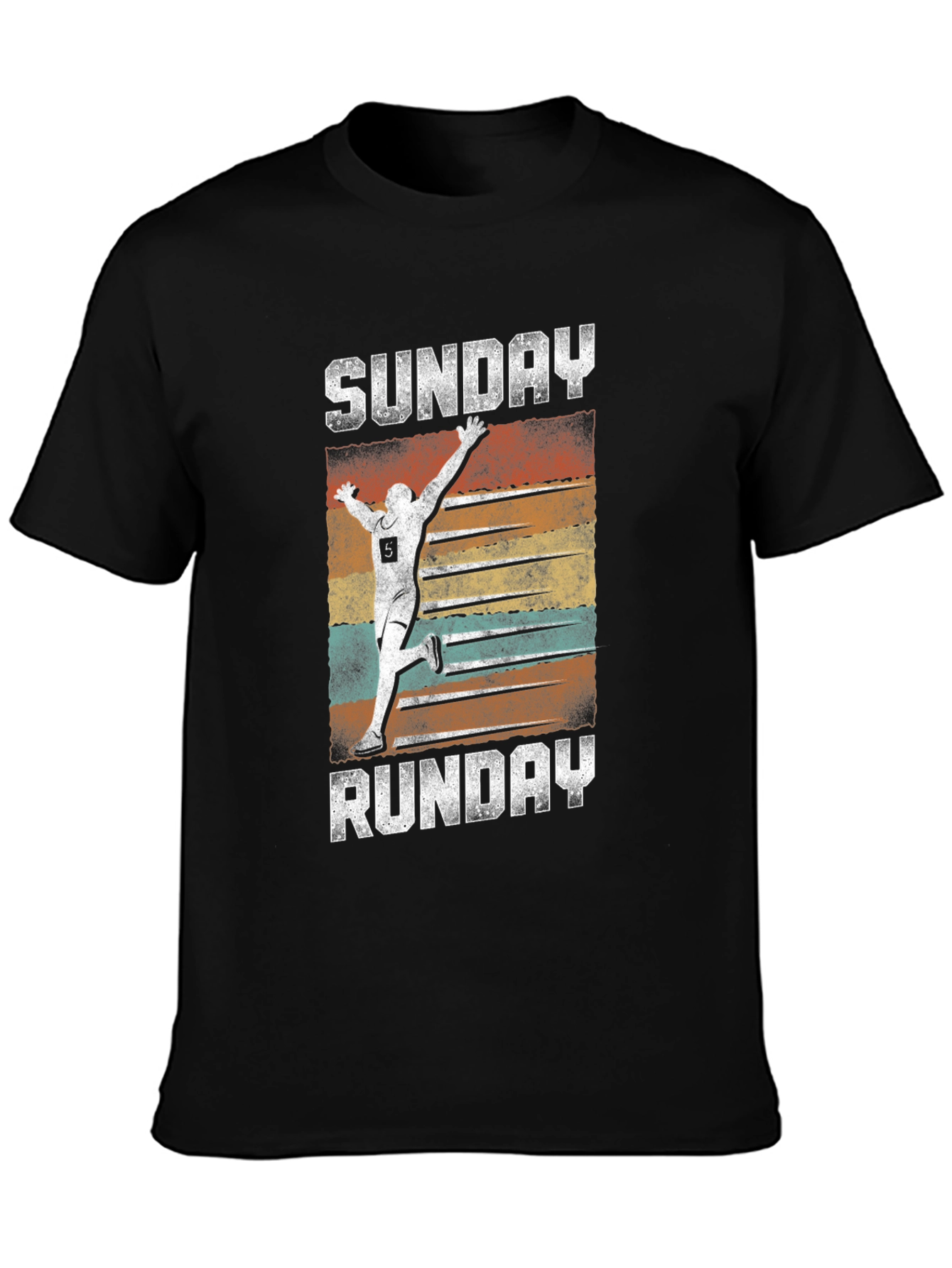 Sunday Runday Graphic Tee - Mens Black T-Shirt