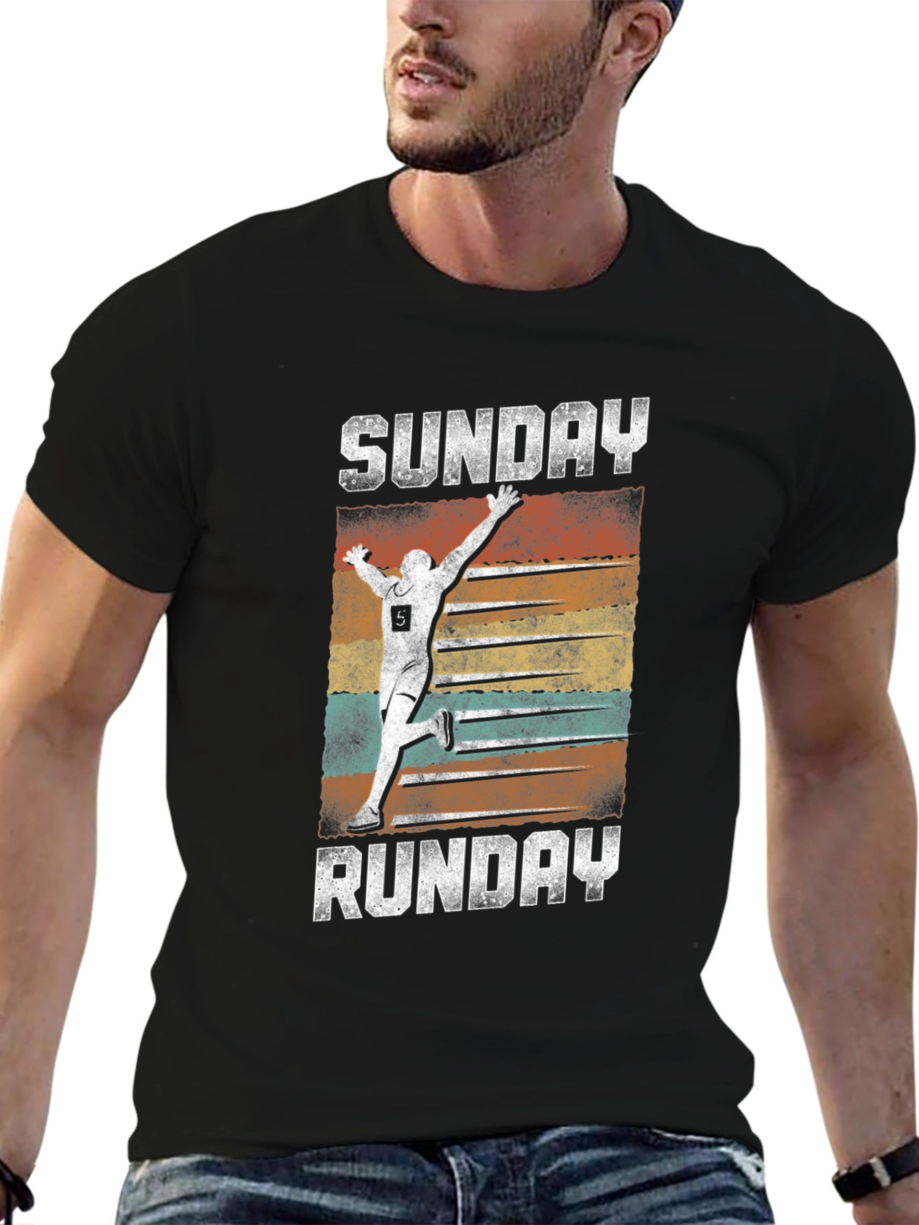 Sunday Runday Graphic Tee - Mens Black T-Shirt