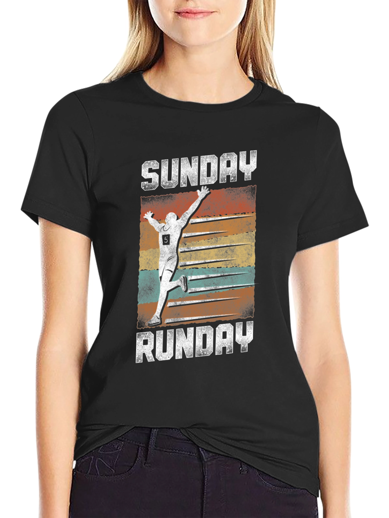 Sunday Runday Graphic Tee - Mens Black T-Shirt