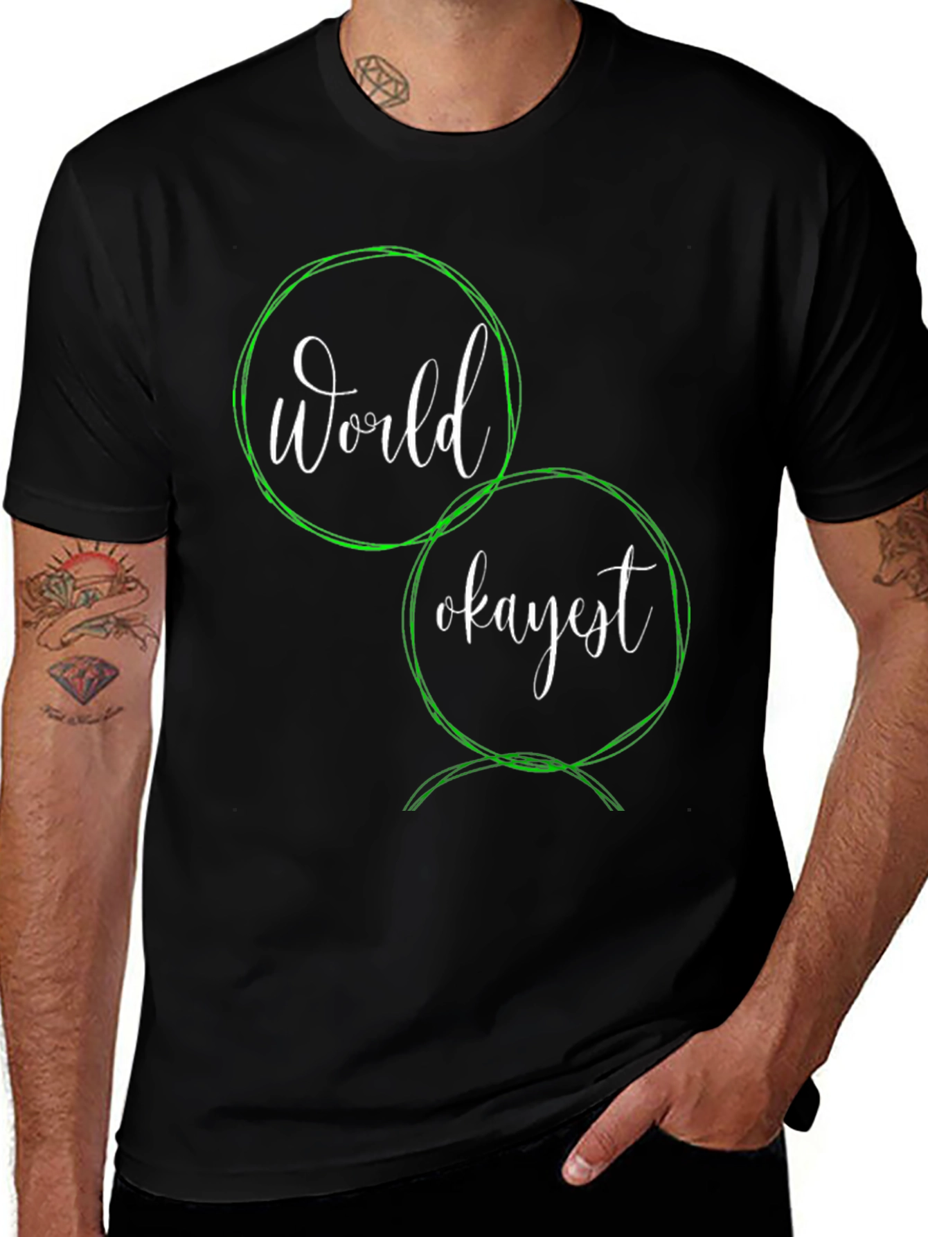 Worlds Okayest T-Shirt - Funny Sarcastic Graphic Tee