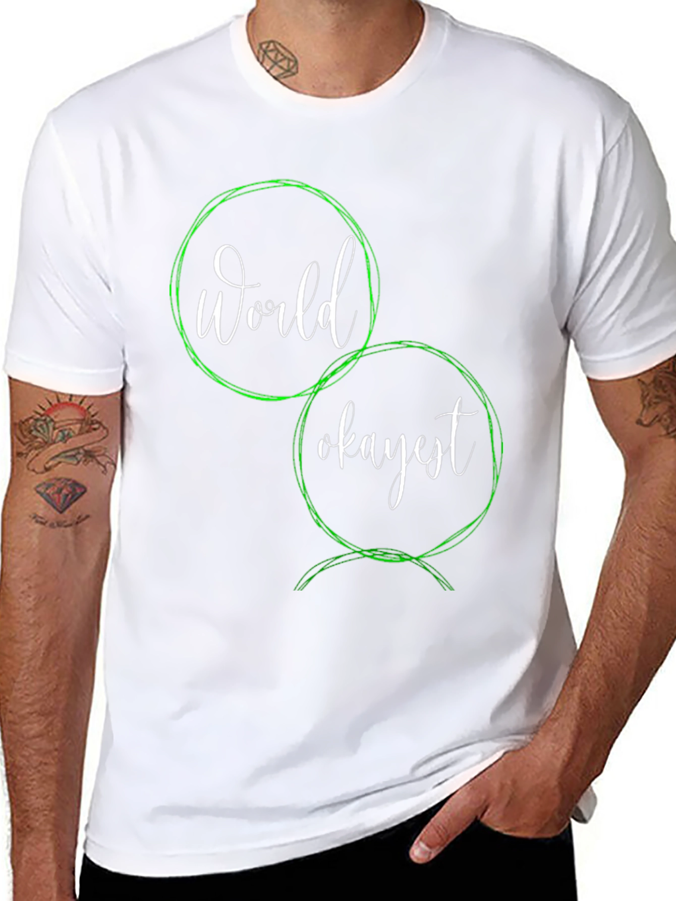 Worlds Okayest T-Shirt - Funny Sarcastic Graphic Tee