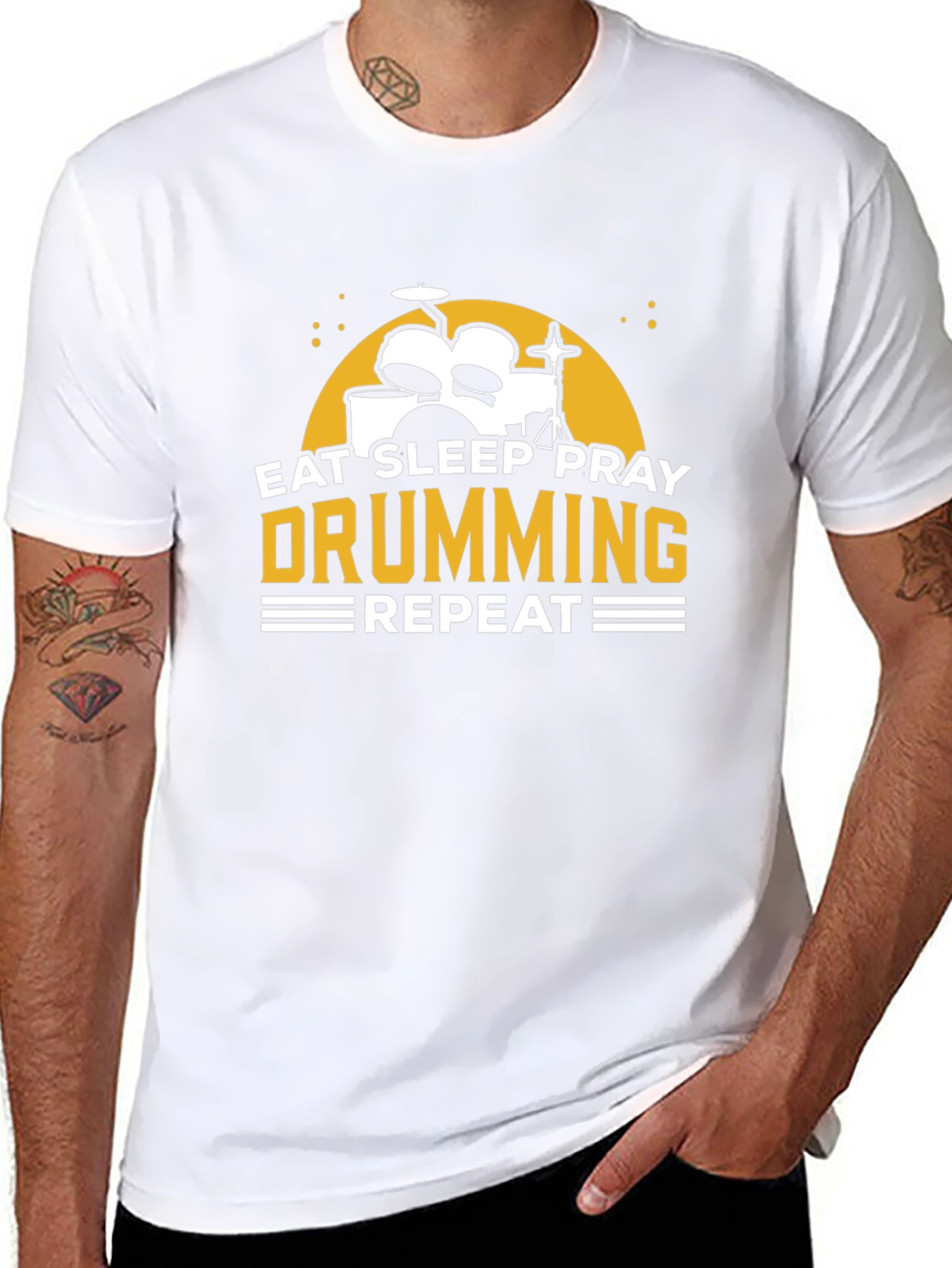 Eat Sleep Pray Drumming T-Shirt - Musician Tee