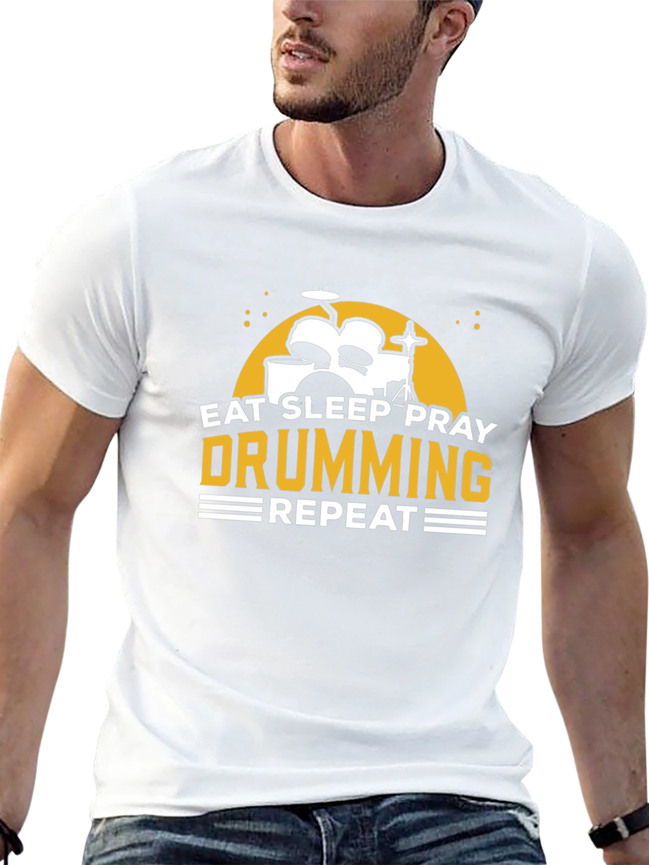 Eat Sleep Pray Drumming T-Shirt - Musician Tee