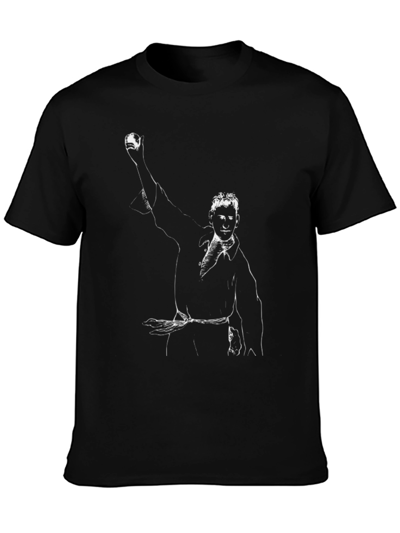 Sketchy Figure Black T-Shirt