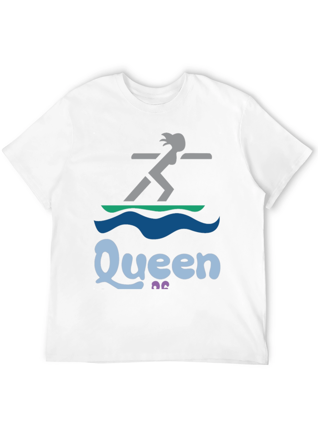 Queen Paddleboarder T-Shirt - Black Graphic Tee