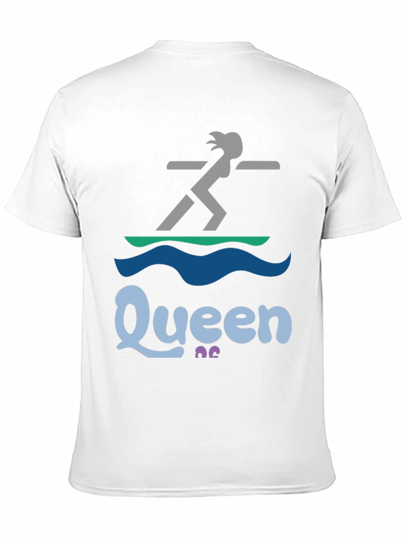 Queen Paddleboarder T-Shirt - Black Graphic Tee