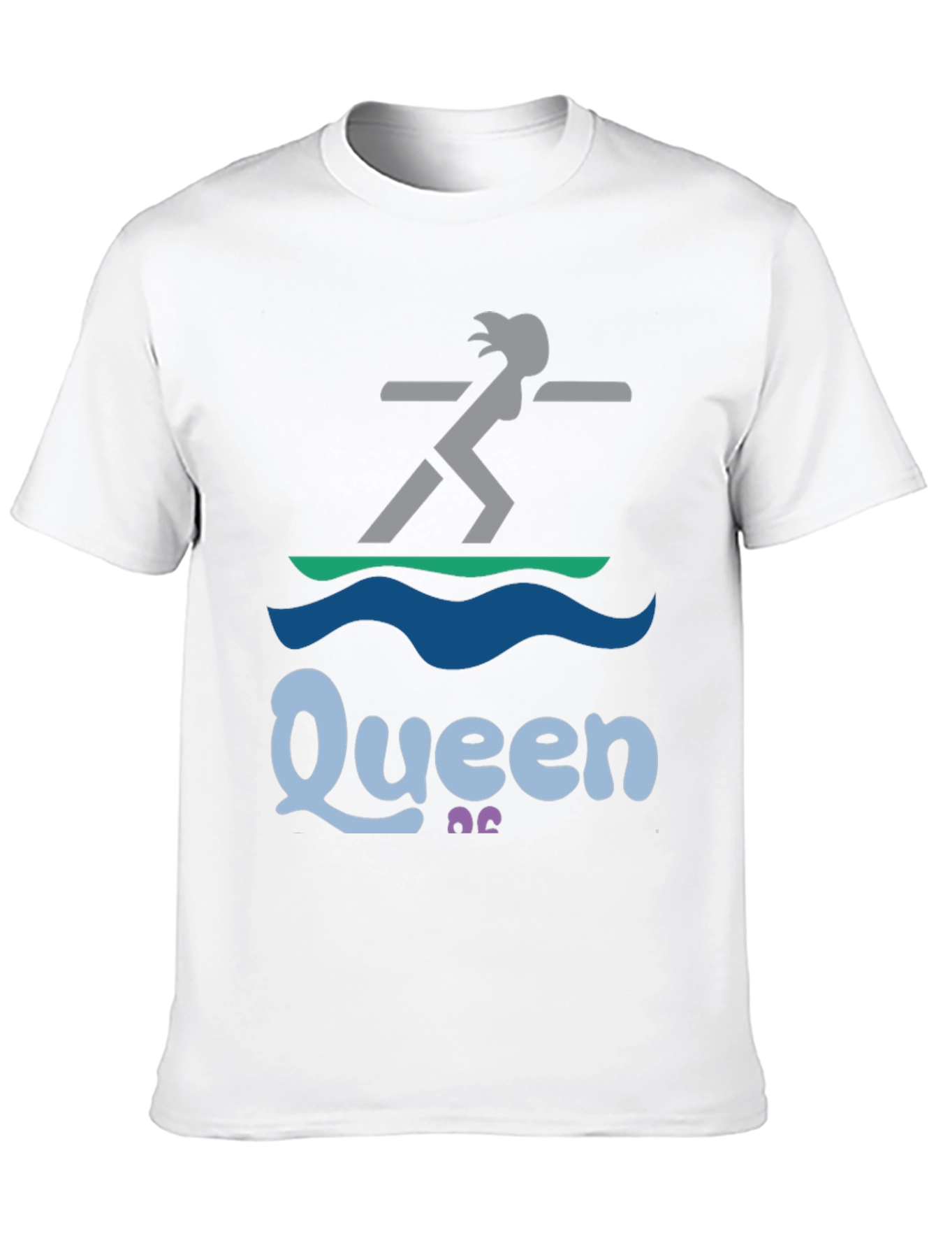 Queen Paddleboarder T-Shirt - Black Graphic Tee