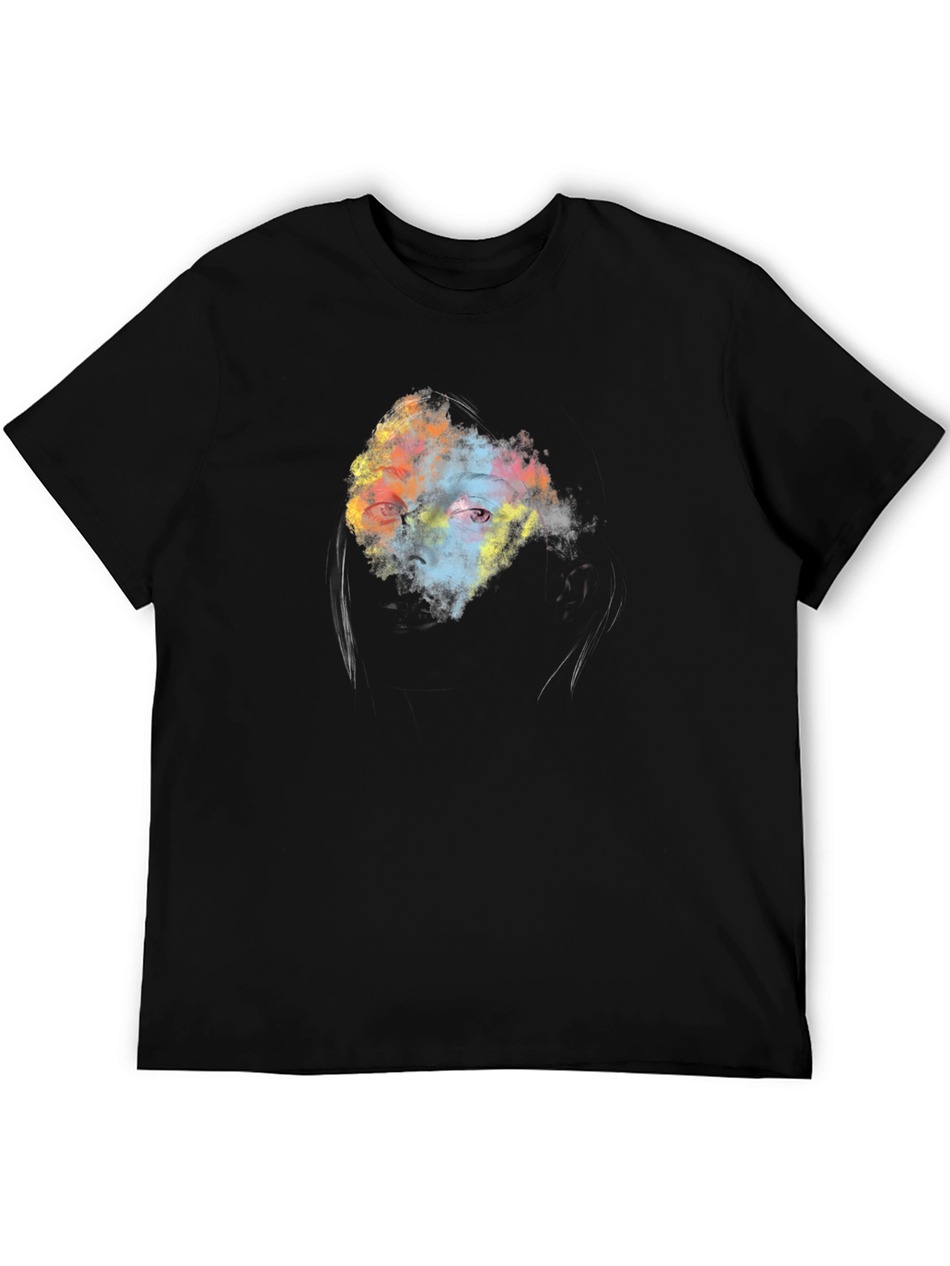 Abstract Eye Graphic Black T-Shirt