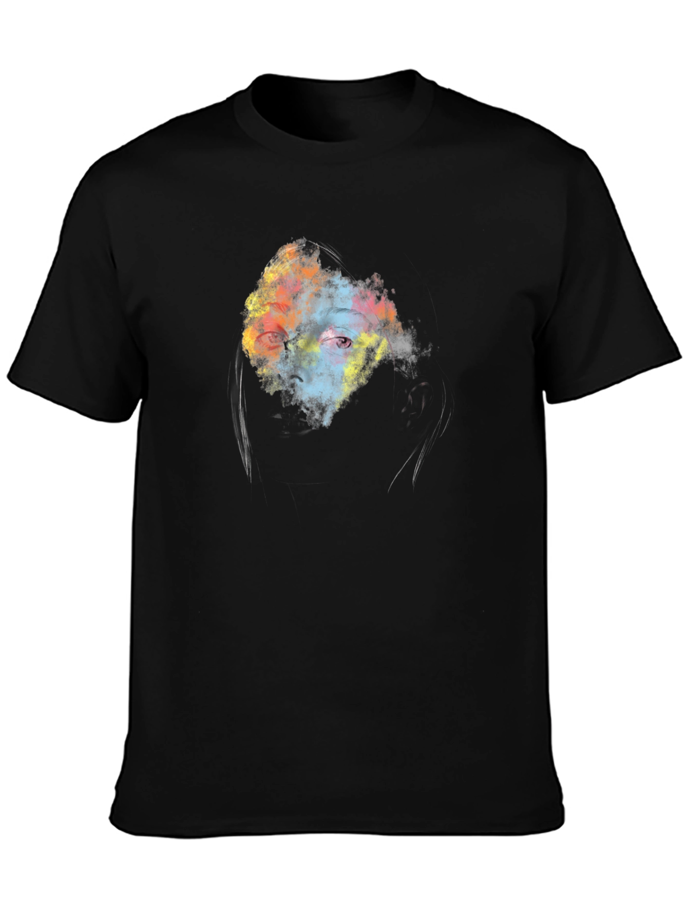 Abstract Eye Graphic Black T-Shirt