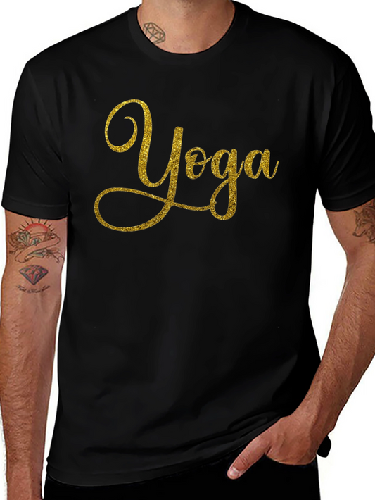 Yoga Sparkle Graphic Black T-Shirt