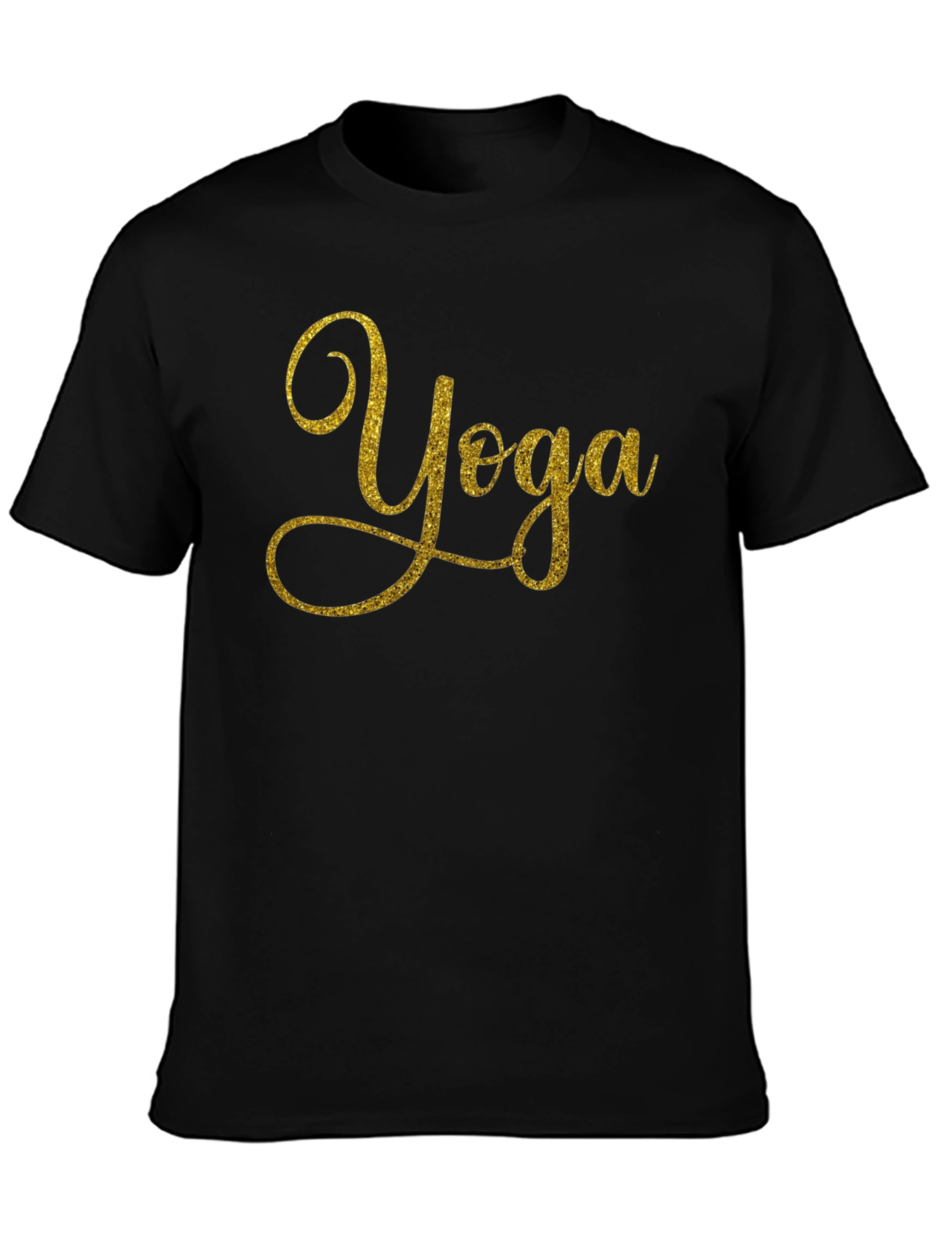 Yoga Sparkle Graphic Black T-Shirt